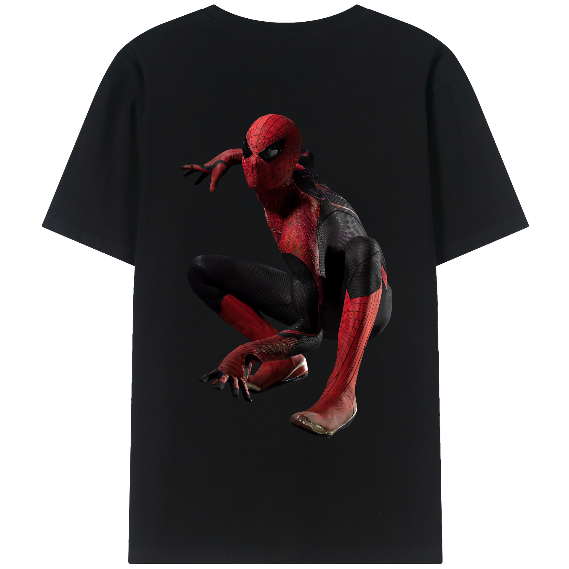 Spider Man スパイダーマン レディース半袖Tシャツ(バックプリント)