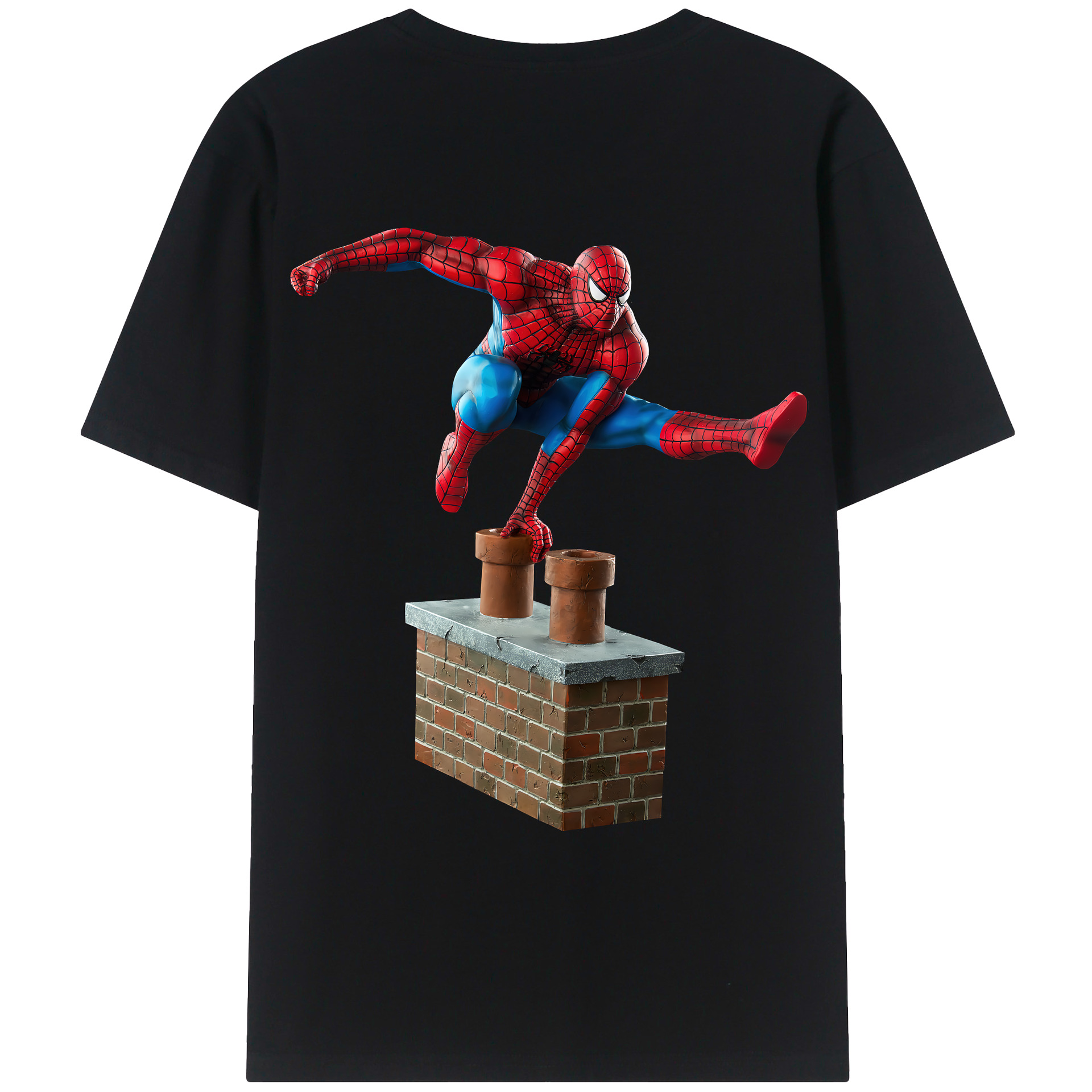 （画像用） Spider Man スパイダーマン レディース半袖Tシャツ(バックプリント)