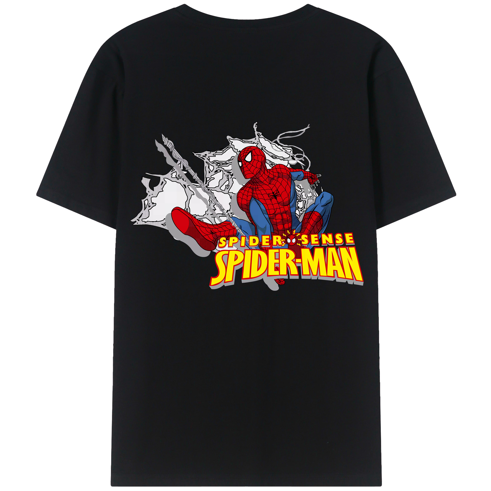 （画像用） Spider Man スパイダーマン レディース半袖Tシャツ(バックプリント)