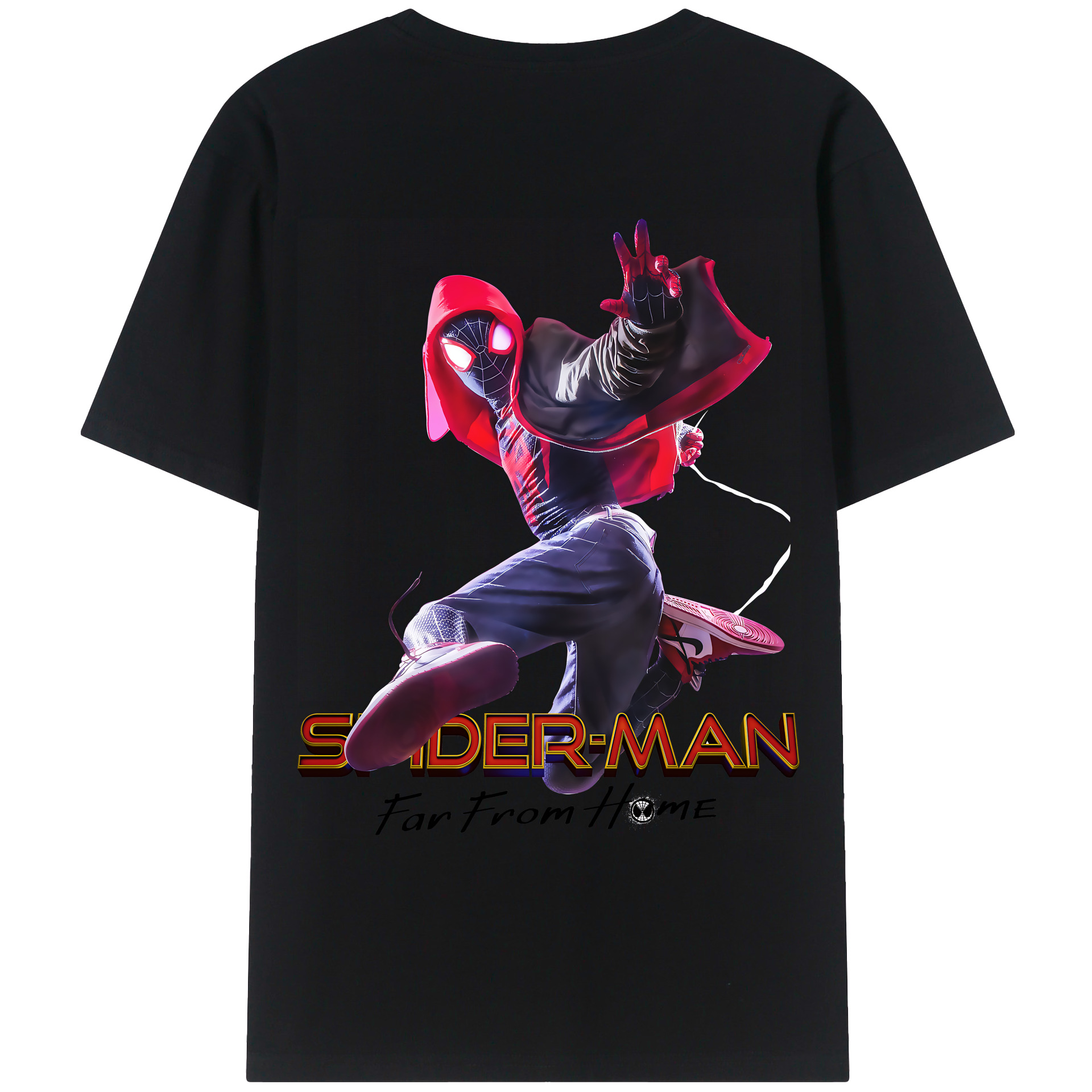 （画像用） Spider Man スパイダーマン レディース半袖Tシャツ(バックプリント)