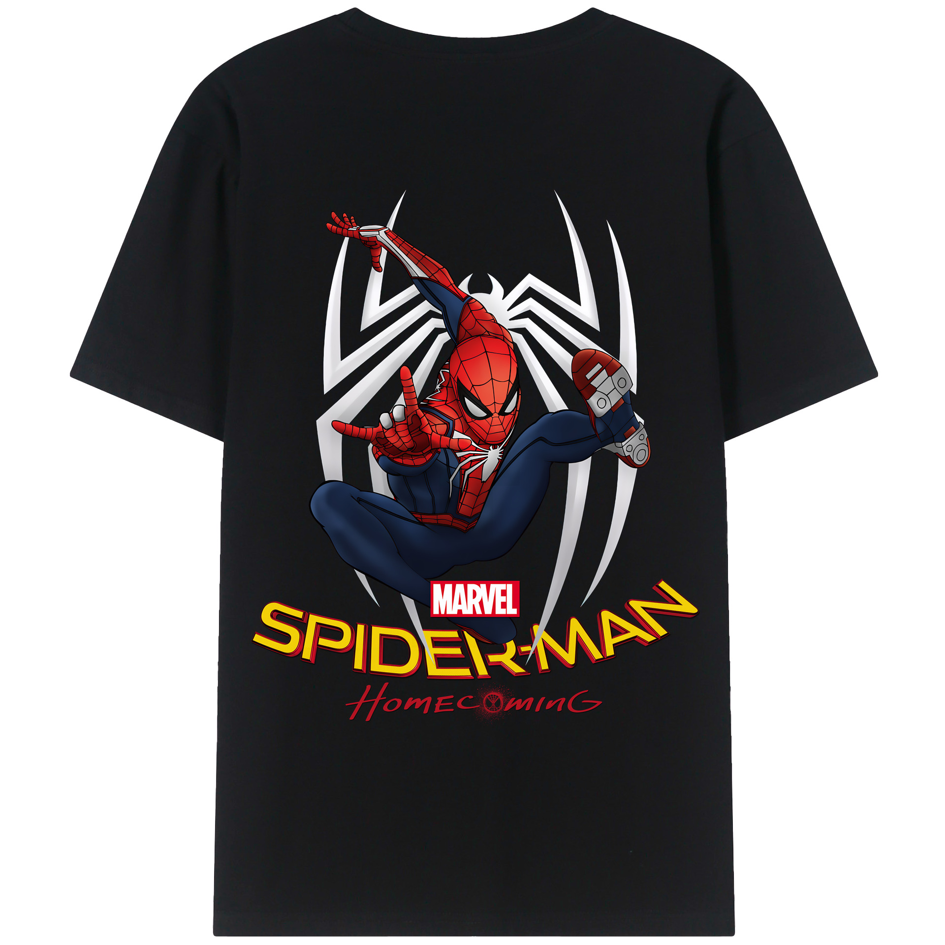 （画像用） Spider Man スパイダーマン レディース半袖Tシャツ(バックプリント)