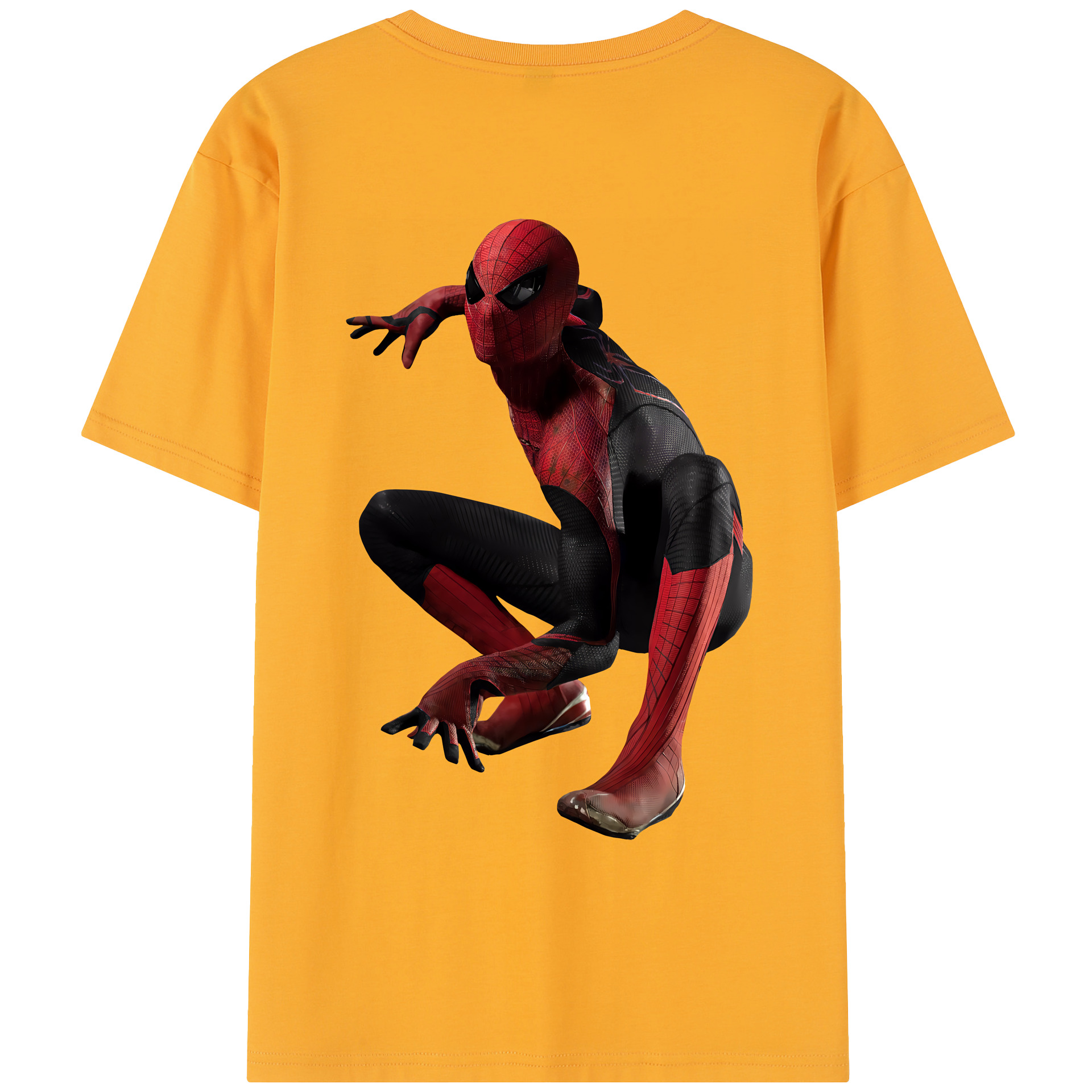 Spider Man スパイダーマン レディース半袖Tシャツ(バックプリント)