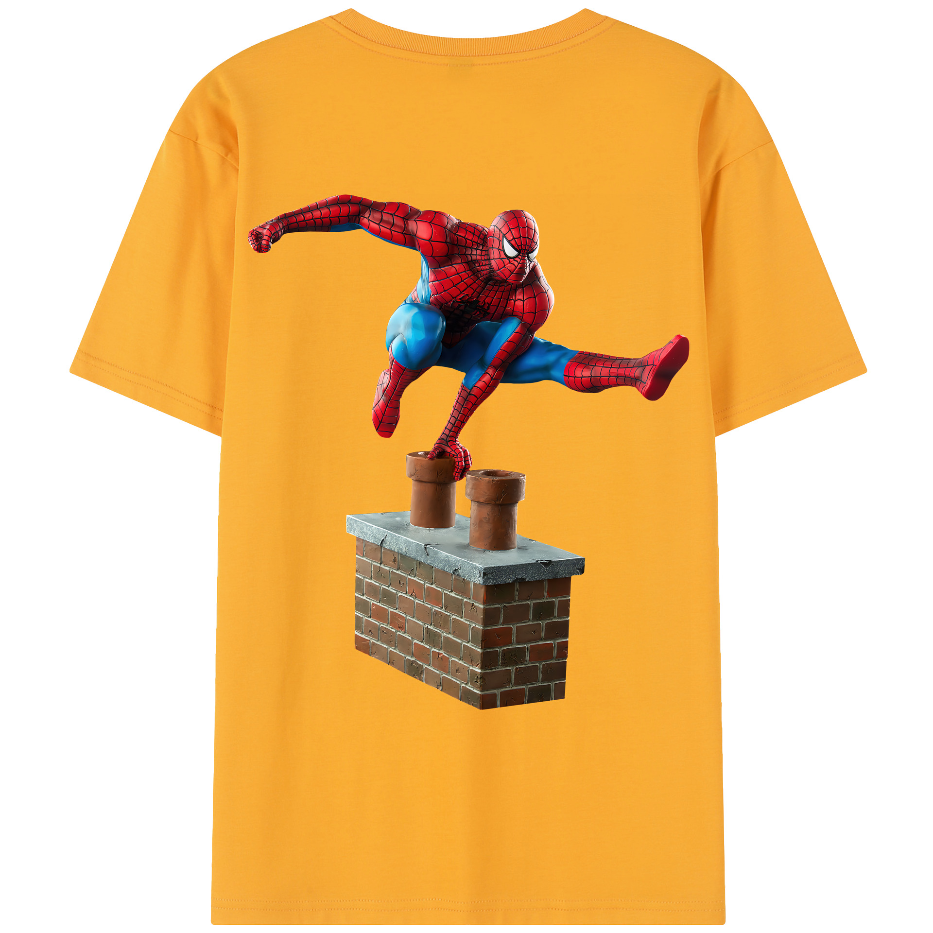 （画像用） Spider Man スパイダーマン レディース半袖Tシャツ(バックプリント)