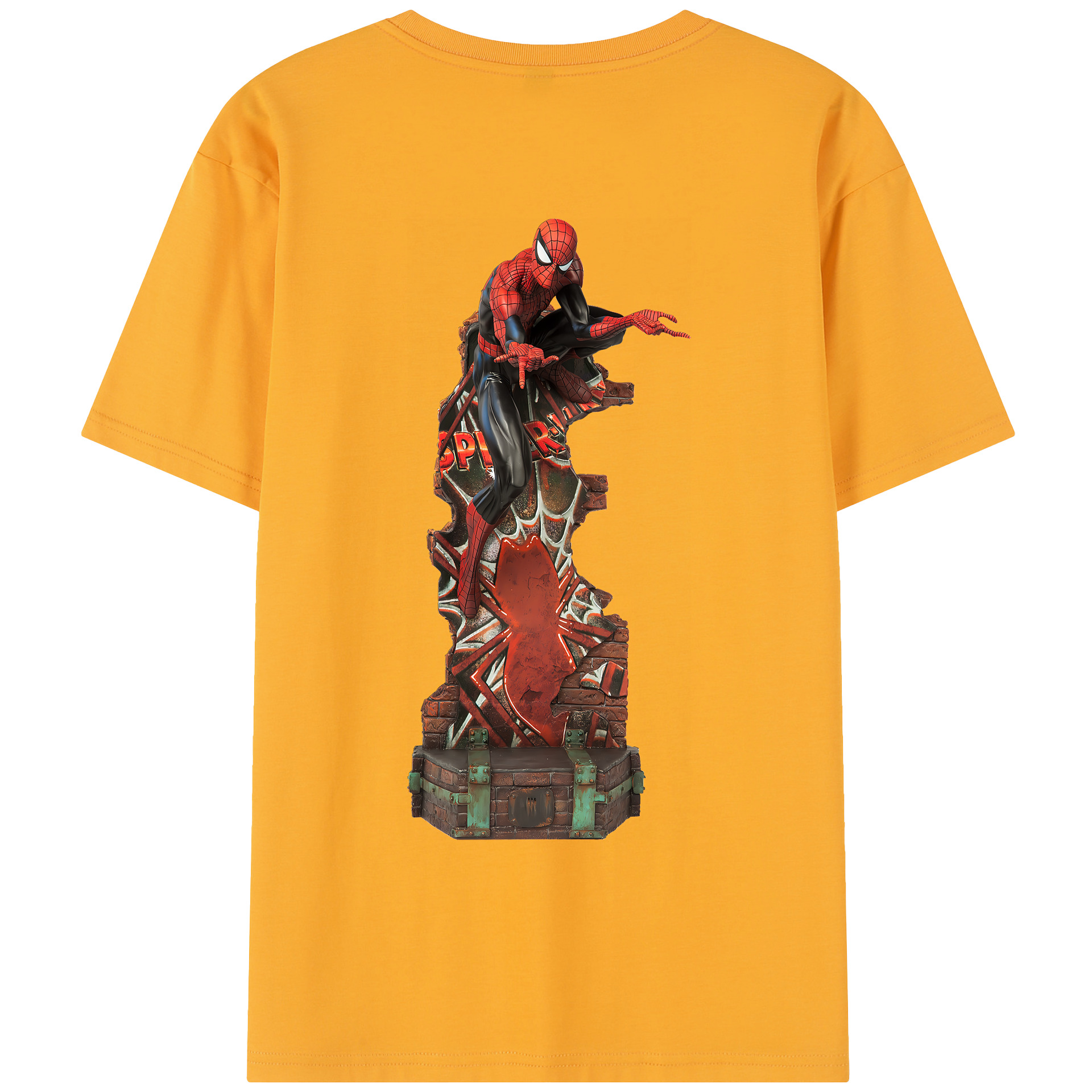 （画像用） Spider Man スパイダーマン レディース半袖Tシャツ(バックプリント)