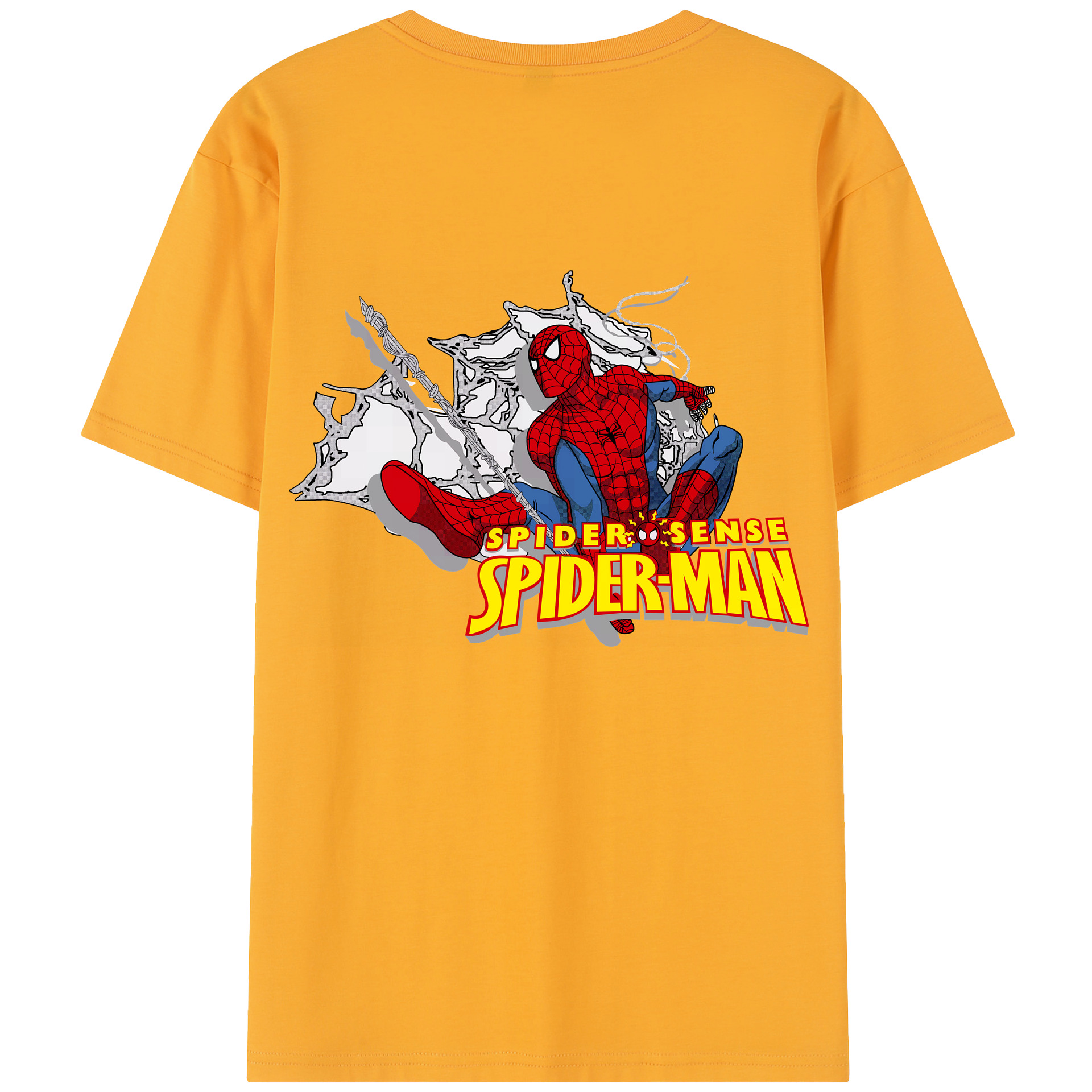 （画像用） Spider Man スパイダーマン レディース半袖Tシャツ(バックプリント)