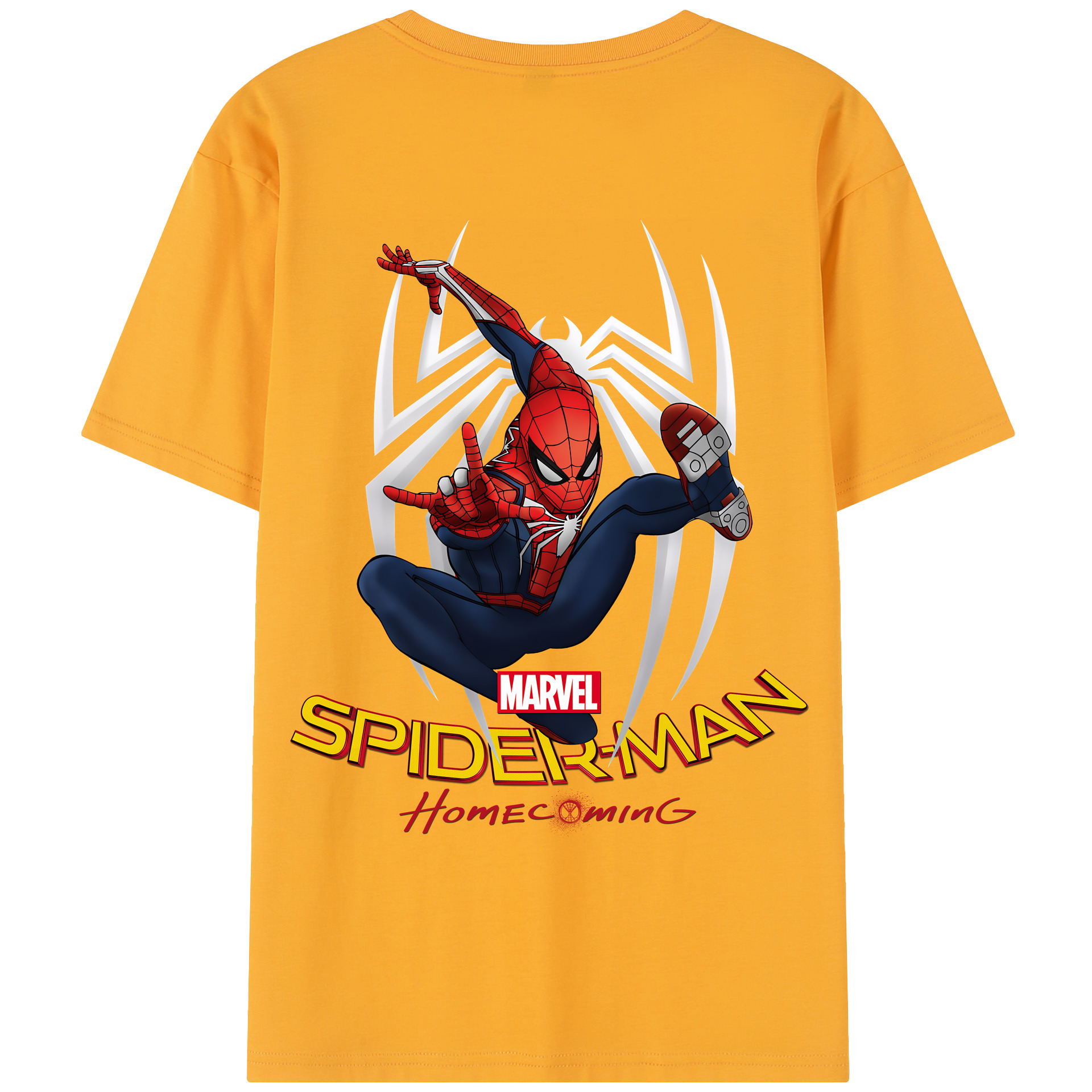 （画像用） Spider Man スパイダーマン レディース半袖Tシャツ(バックプリント)