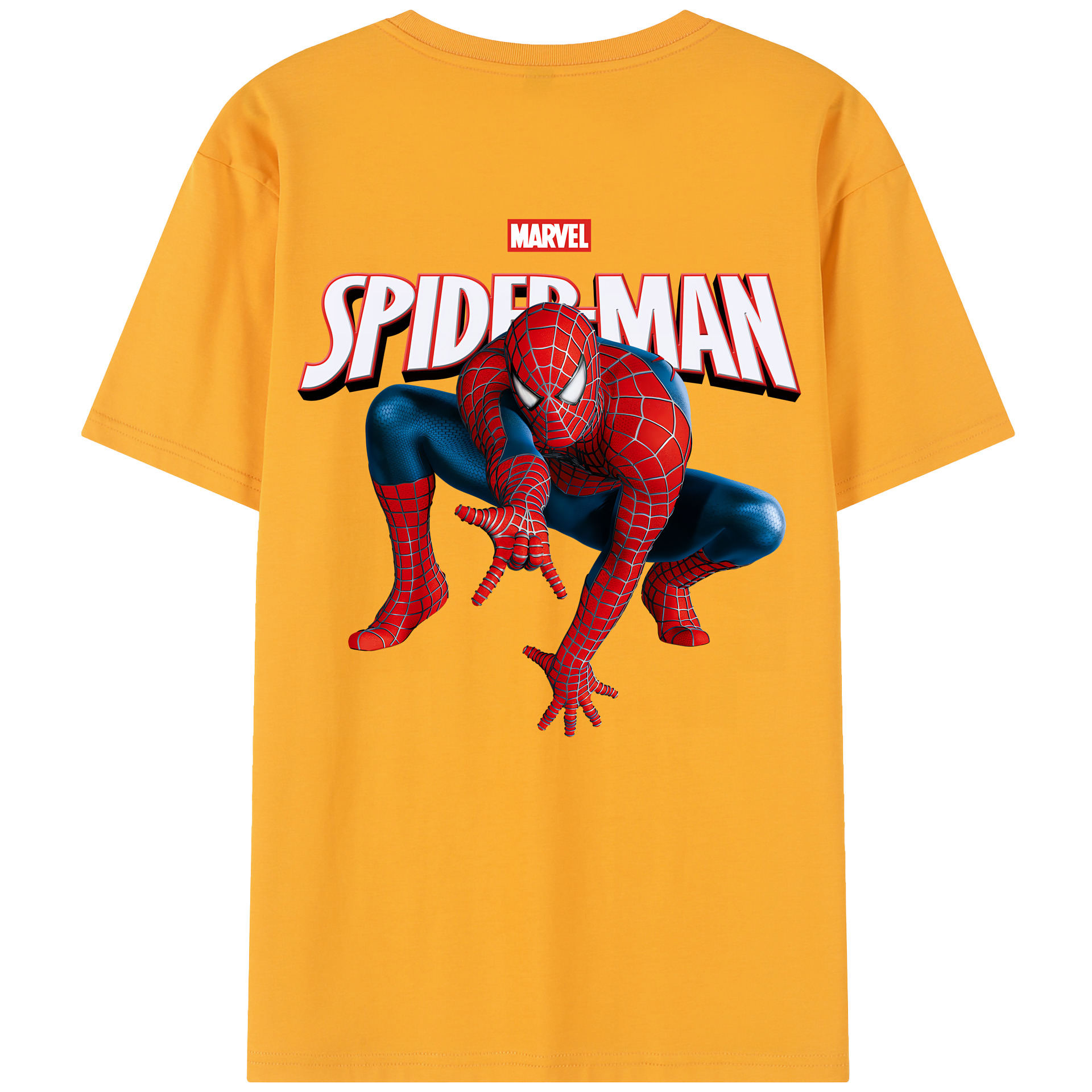 （画像用） Spider Man スパイダーマン レディース半袖Tシャツ(バックプリント)