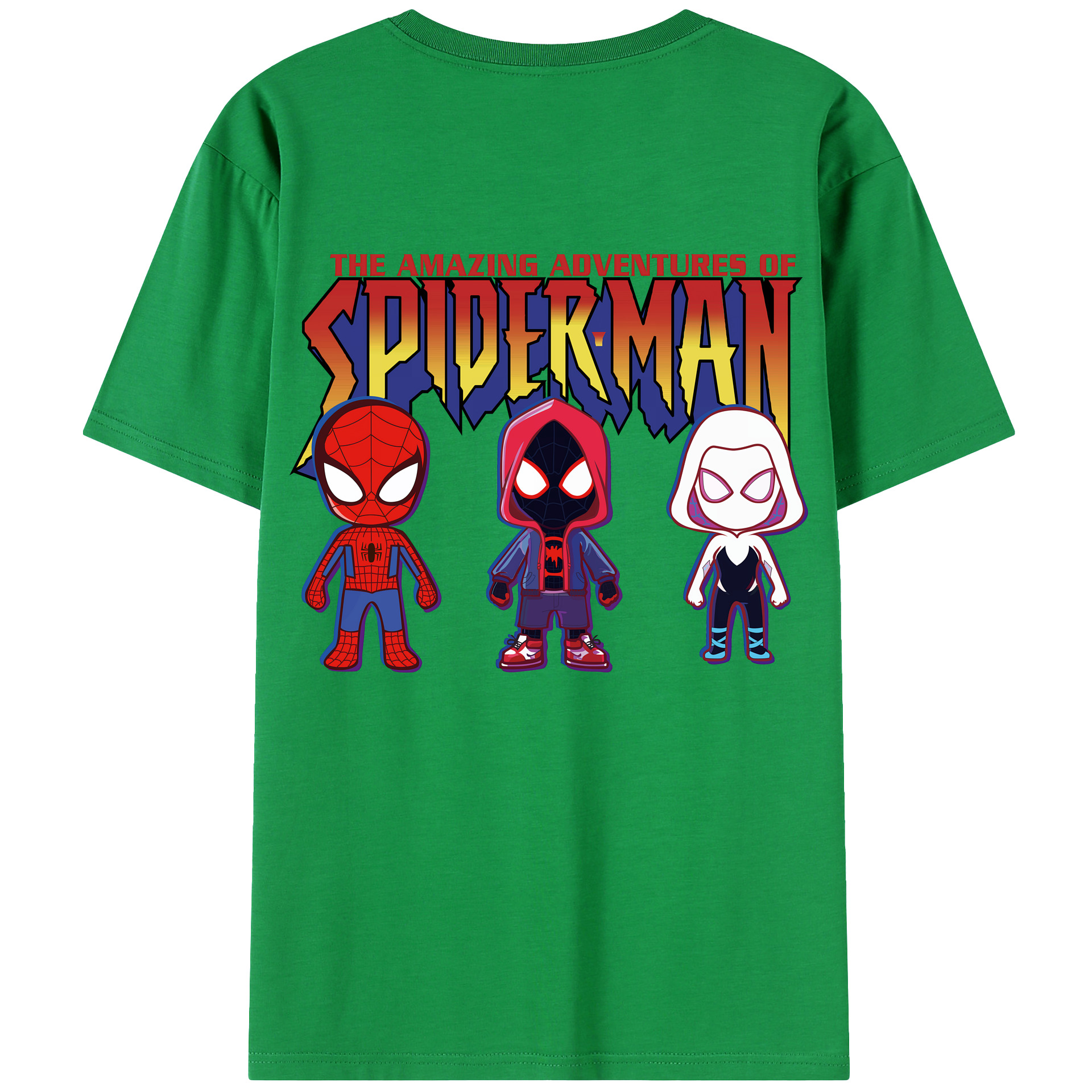 （画像用） Spider Man スパイダーマン レディース半袖Tシャツ(バックプリント)