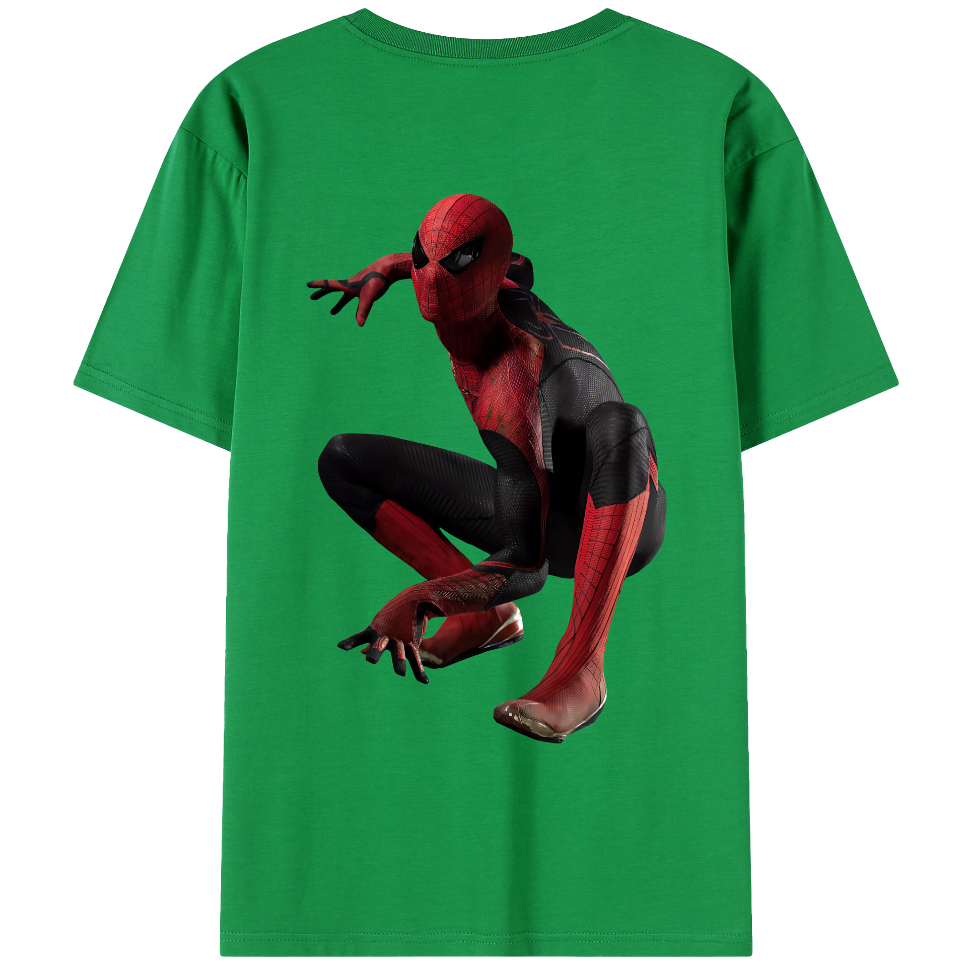 Spider Man スパイダーマン レディース半袖Tシャツ(バックプリント)