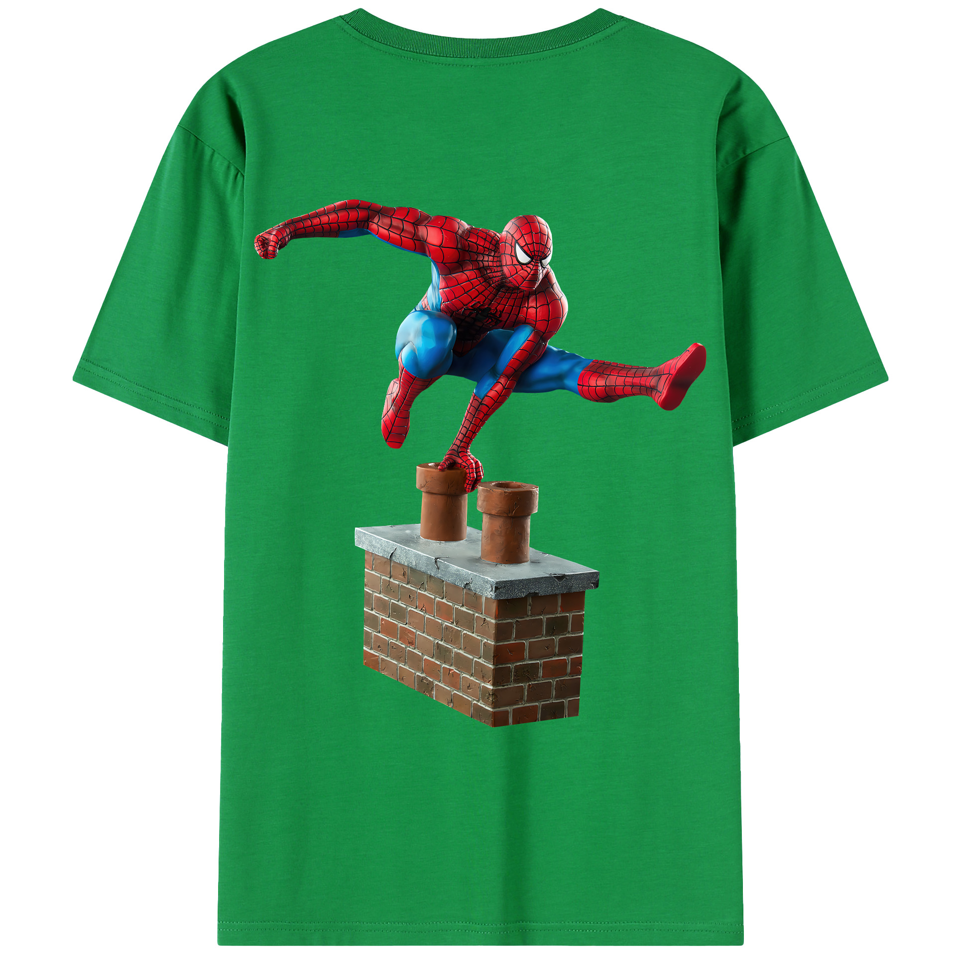 （画像用） Spider Man スパイダーマン レディース半袖Tシャツ(バックプリント)