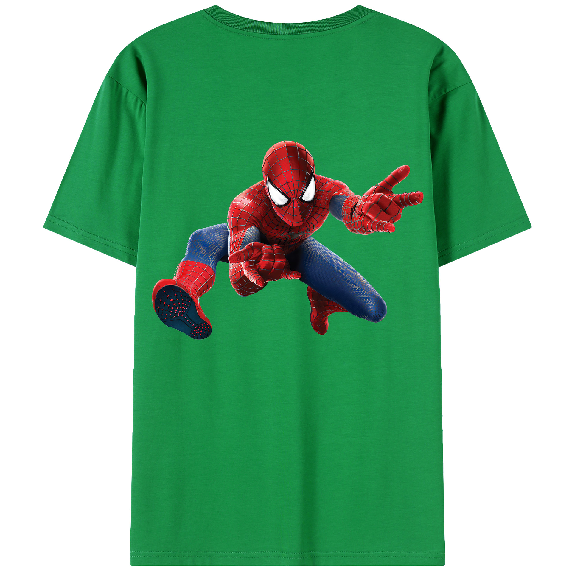 （画像用） Spider Man スパイダーマン レディース半袖Tシャツ(バックプリント)