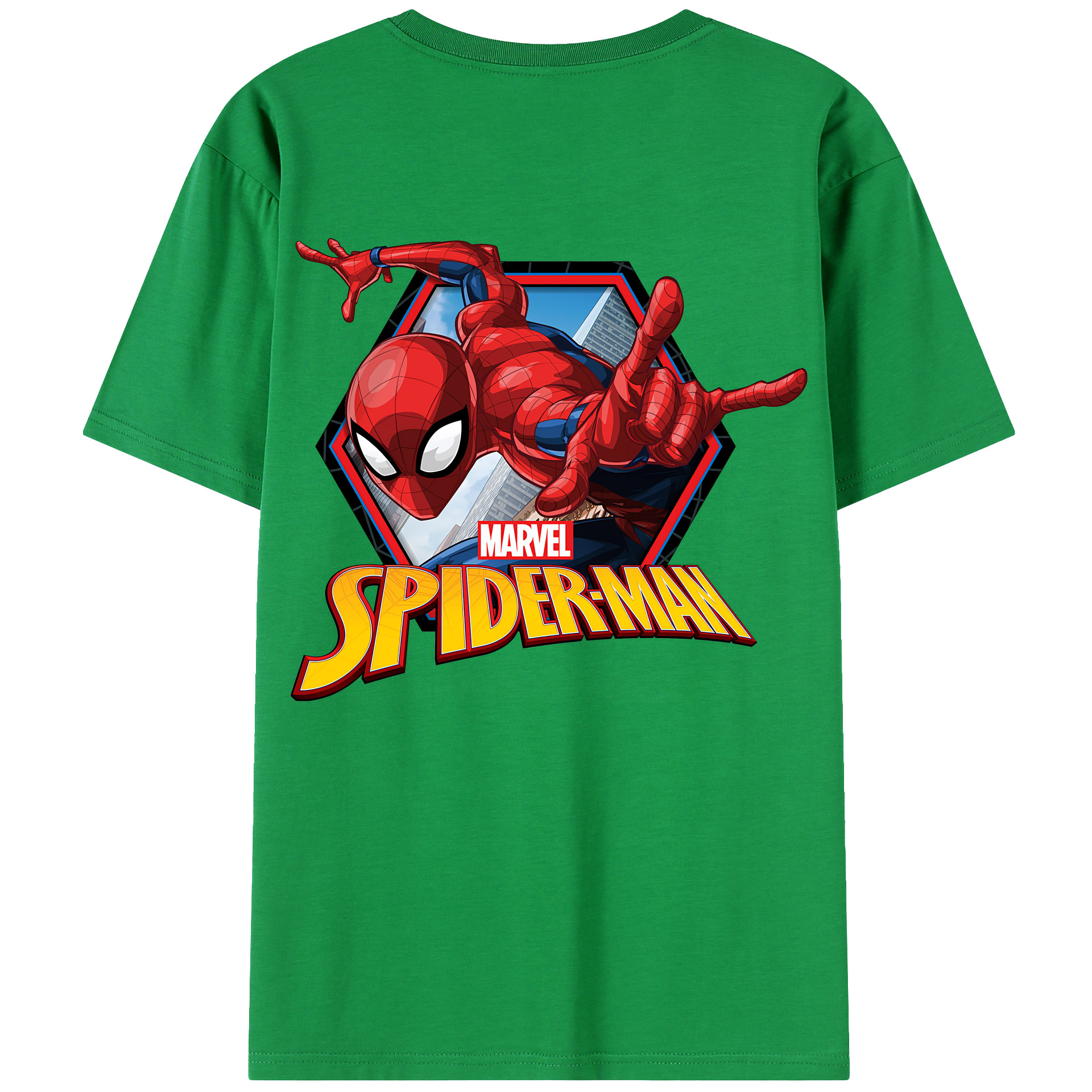 （画像用） Spider Man スパイダーマン レディース半袖Tシャツ(バックプリント)