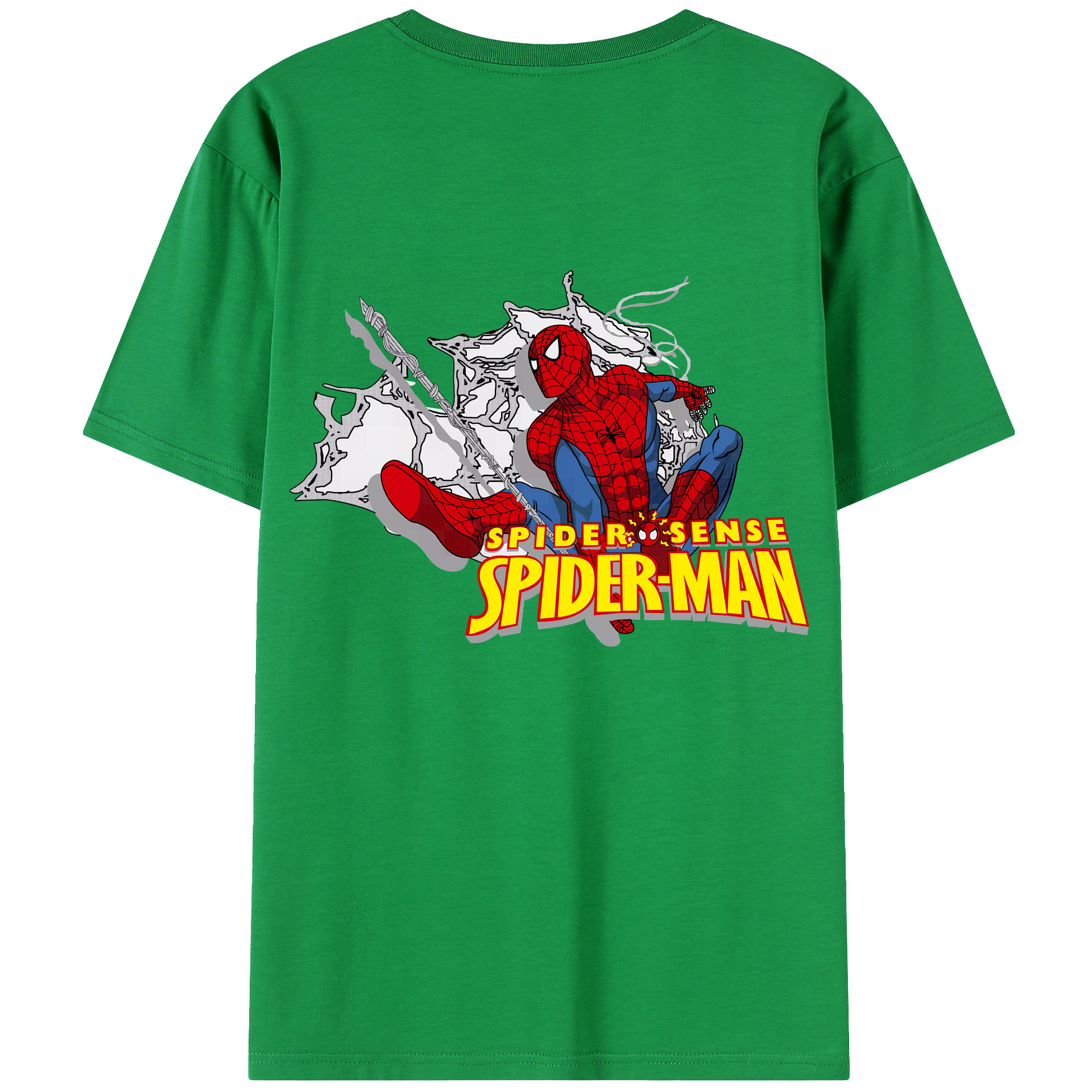 （画像用） Spider Man スパイダーマン レディース半袖Tシャツ(バックプリント)