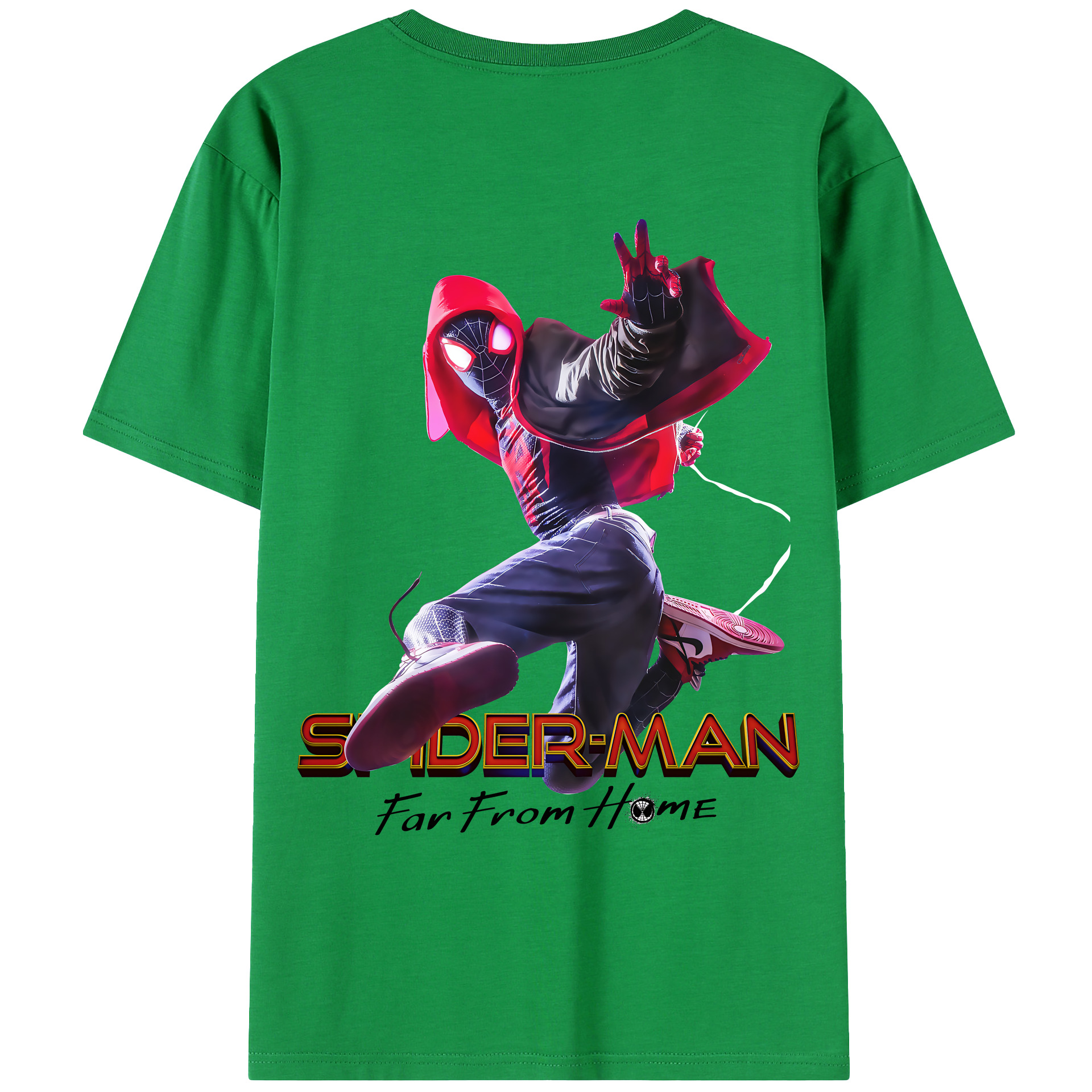 （画像用） Spider Man スパイダーマン レディース半袖Tシャツ(バックプリント)