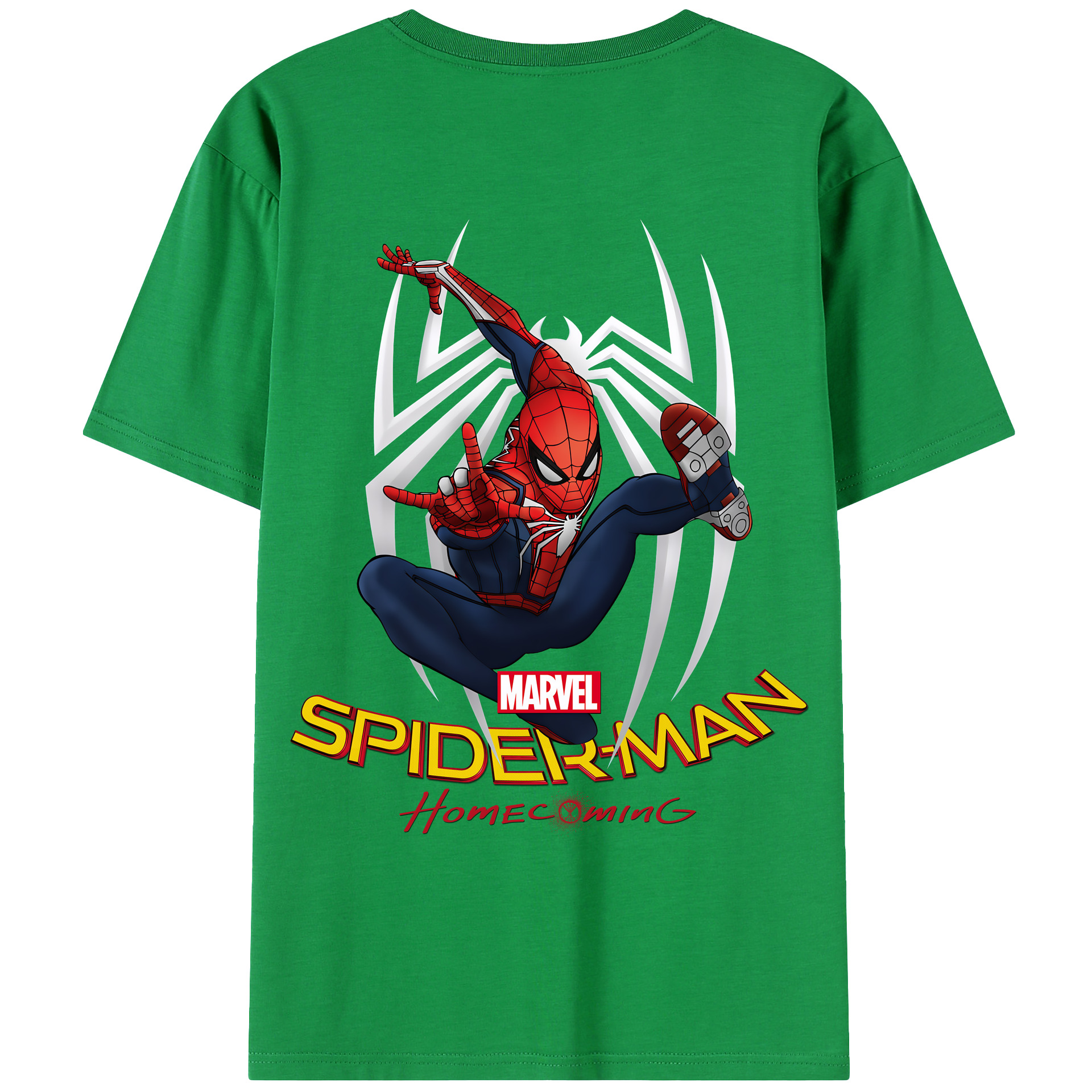 （画像用） Spider Man スパイダーマン レディース半袖Tシャツ(バックプリント)