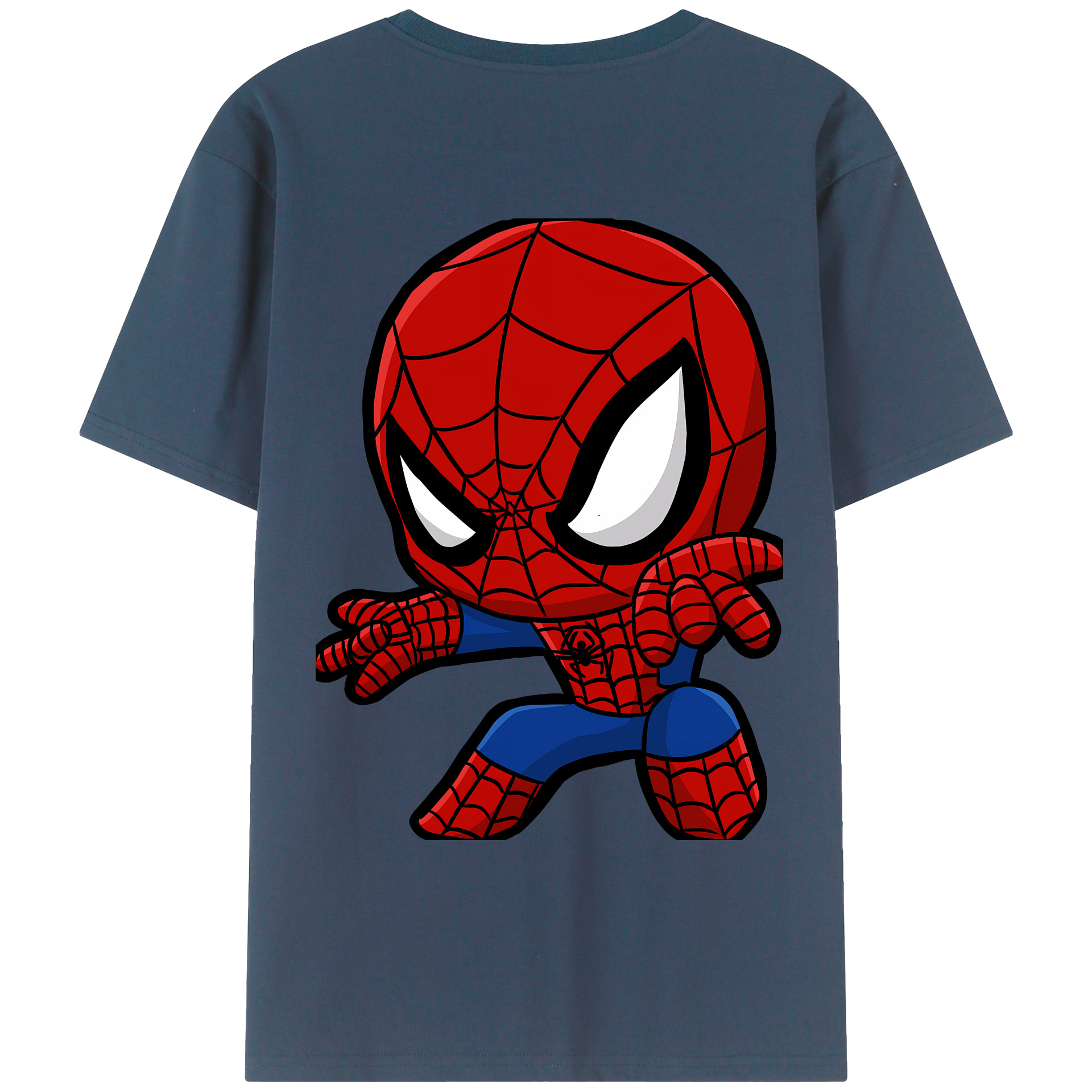 Spider Man スパイダーマン レディース半袖Tシャツ(バックプリント)