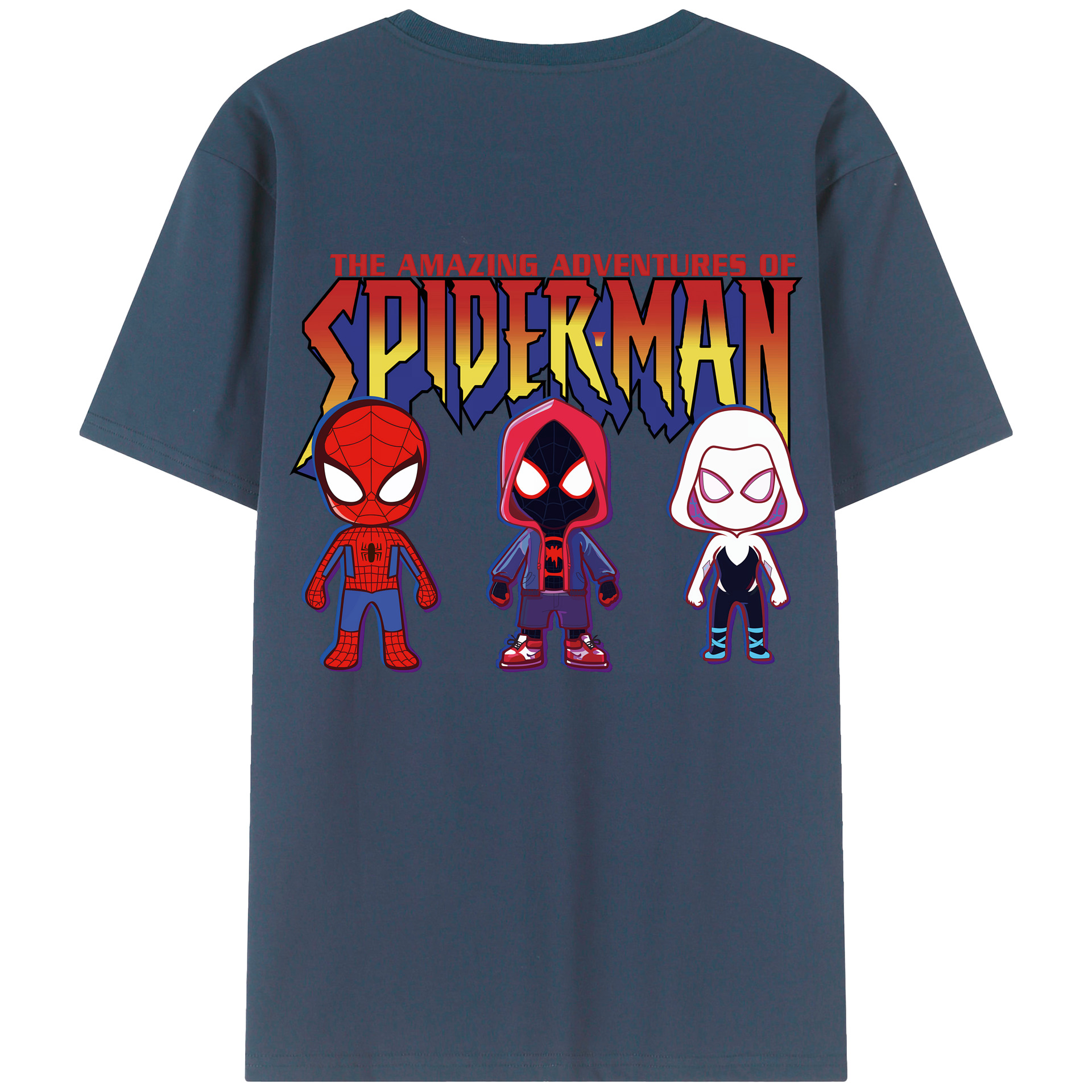 （画像用） Spider Man スパイダーマン レディース半袖Tシャツ(バックプリント)