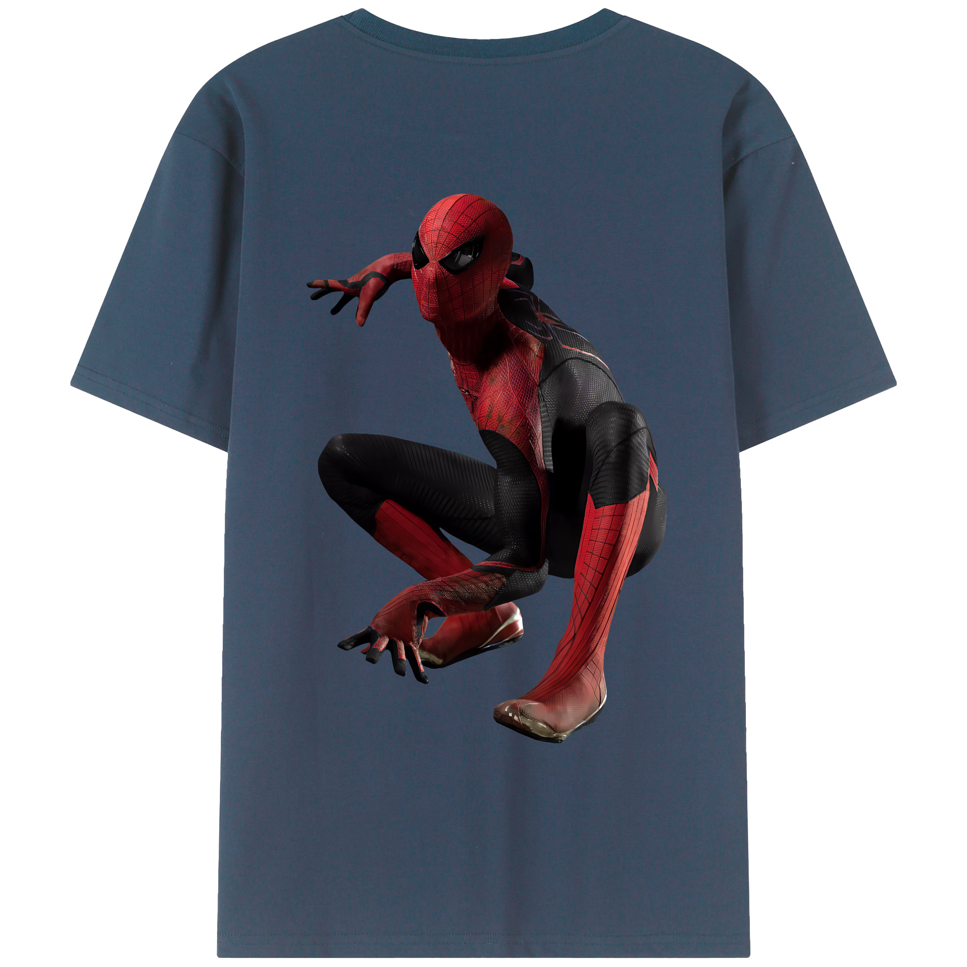 Spider Man スパイダーマン レディース半袖Tシャツ(バックプリント)