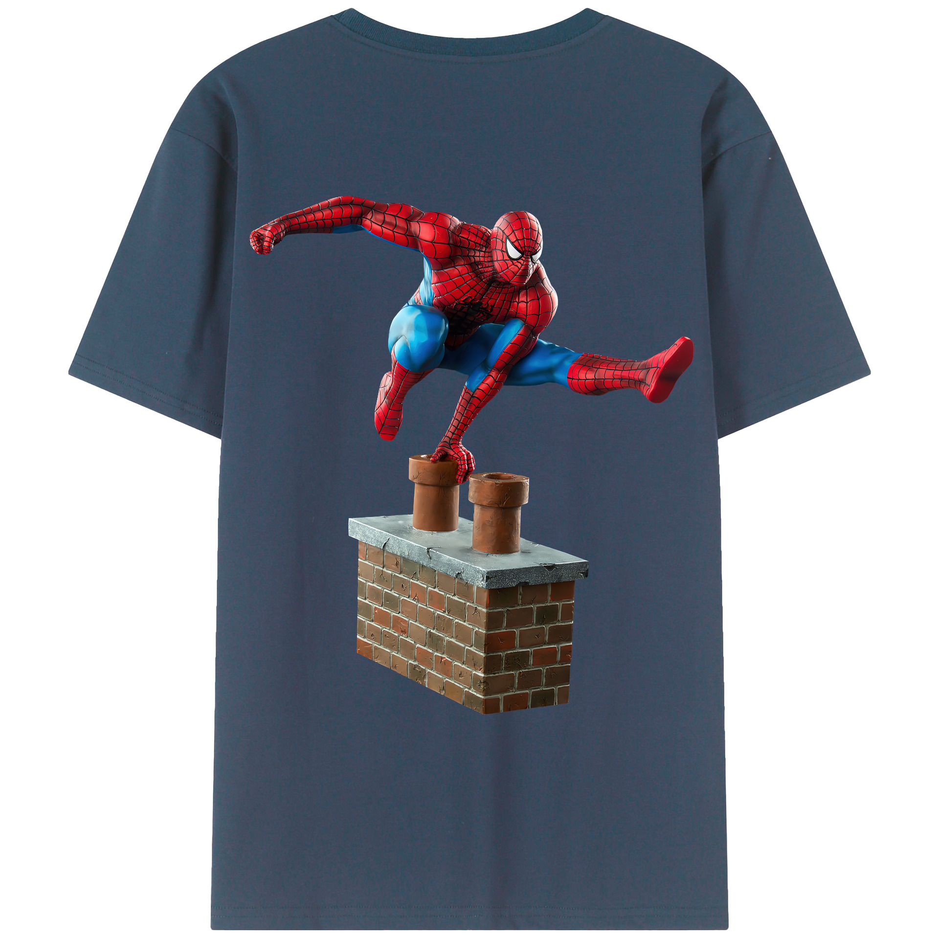 （画像用） Spider Man スパイダーマン レディース半袖Tシャツ(バックプリント)