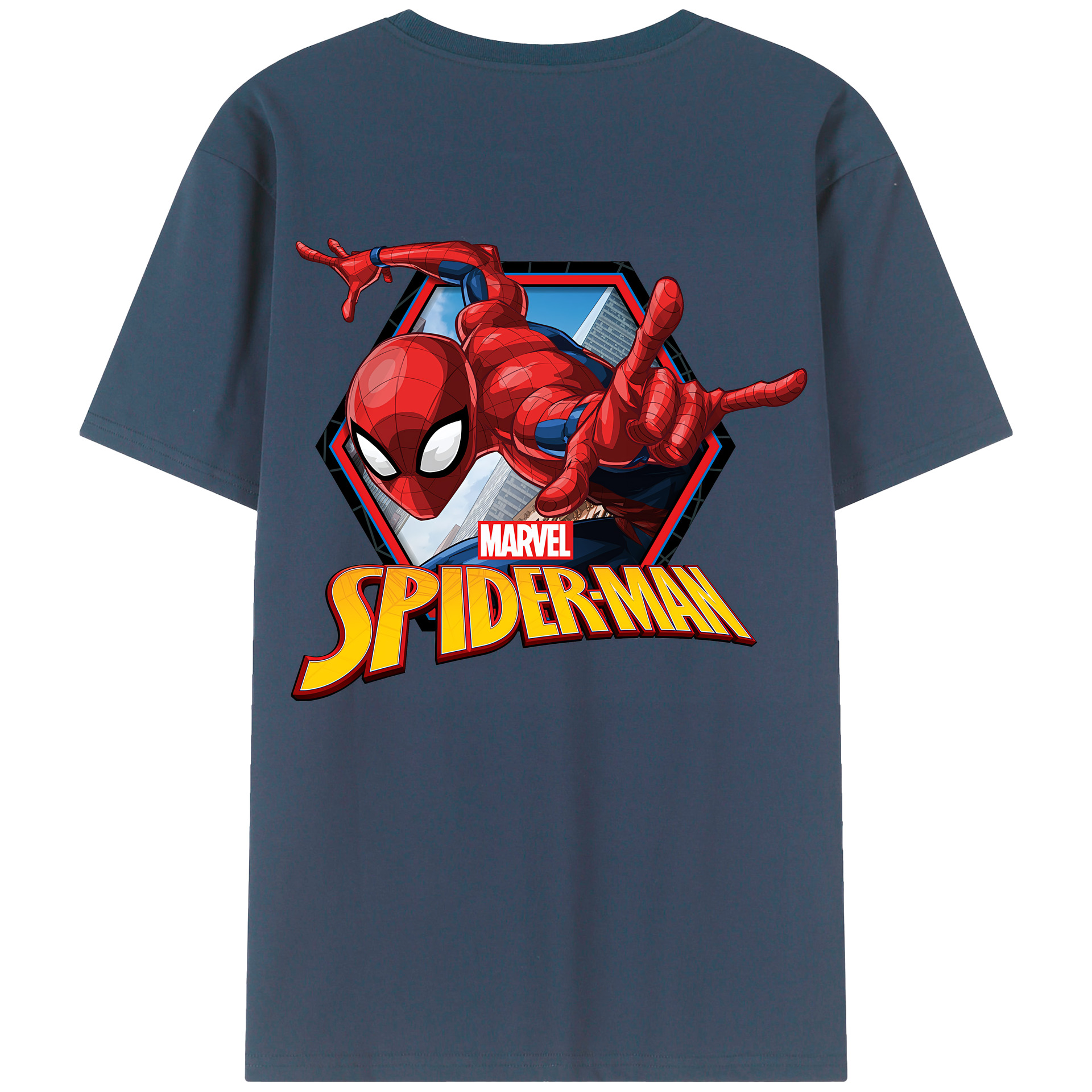 （画像用） Spider Man スパイダーマン レディース半袖Tシャツ(バックプリント)