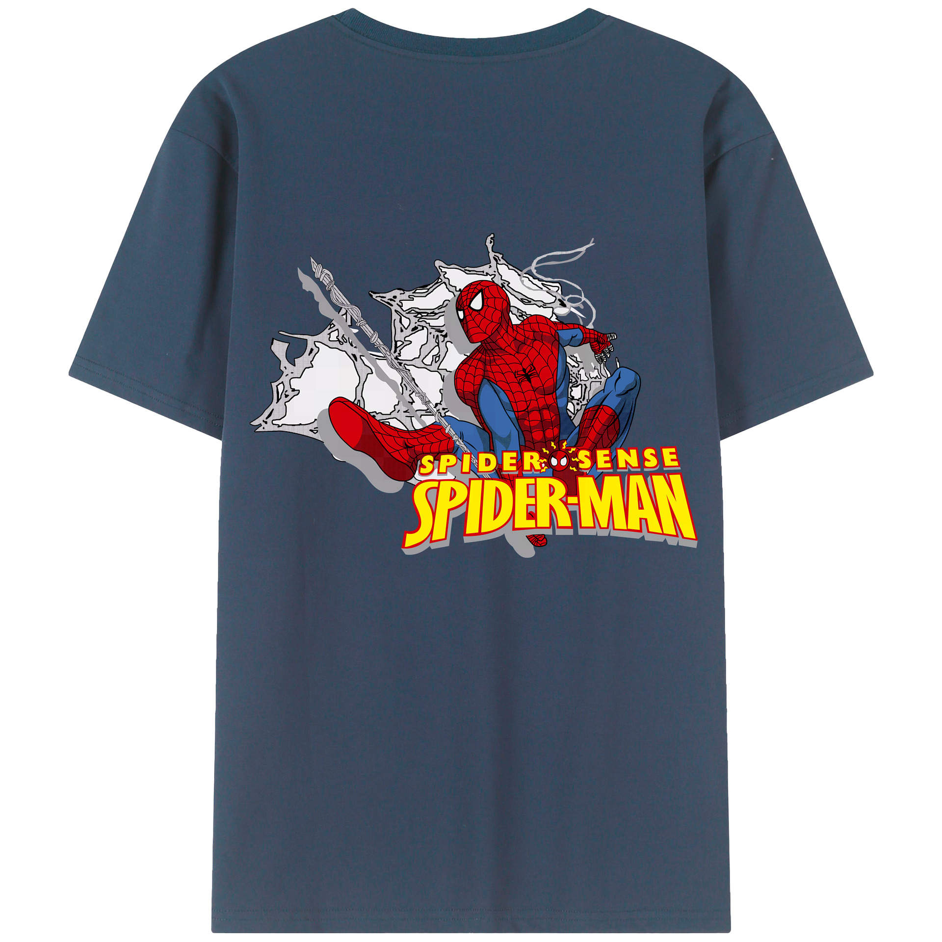 （画像用） Spider Man スパイダーマン レディース半袖Tシャツ(バックプリント)
