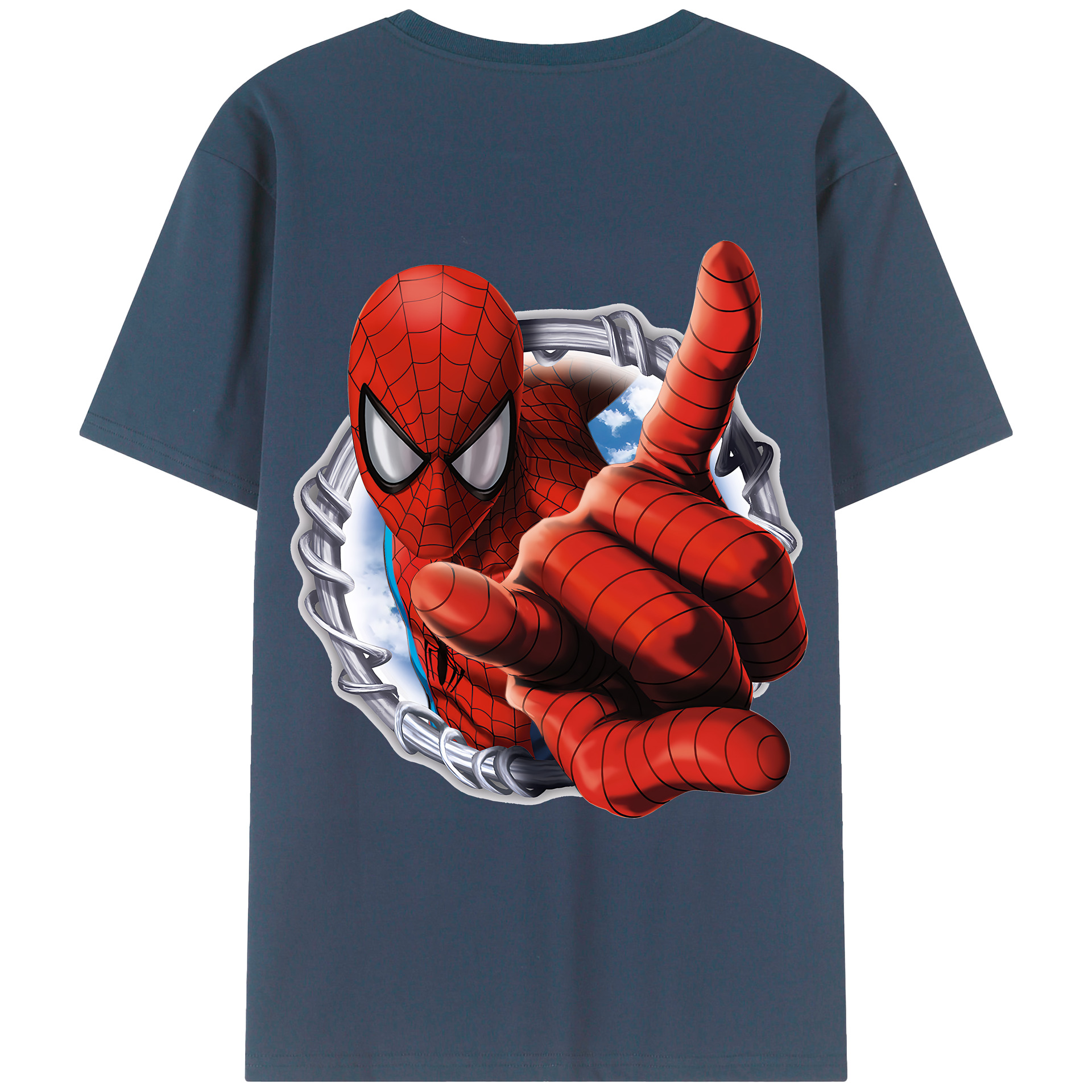 （画像用） Spider Man スパイダーマン レディース半袖Tシャツ(バックプリント)