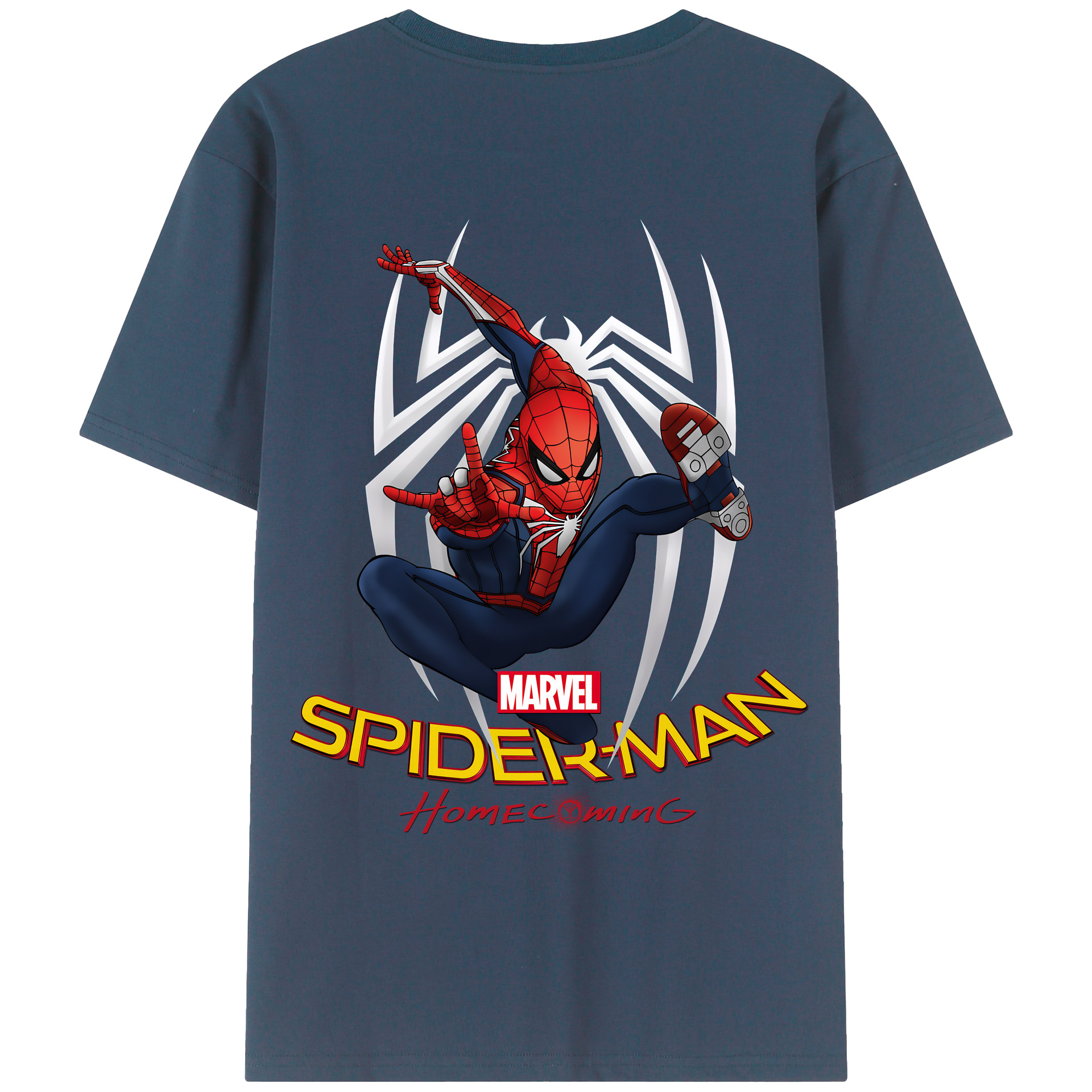 （画像用） Spider Man スパイダーマン レディース半袖Tシャツ(バックプリント)