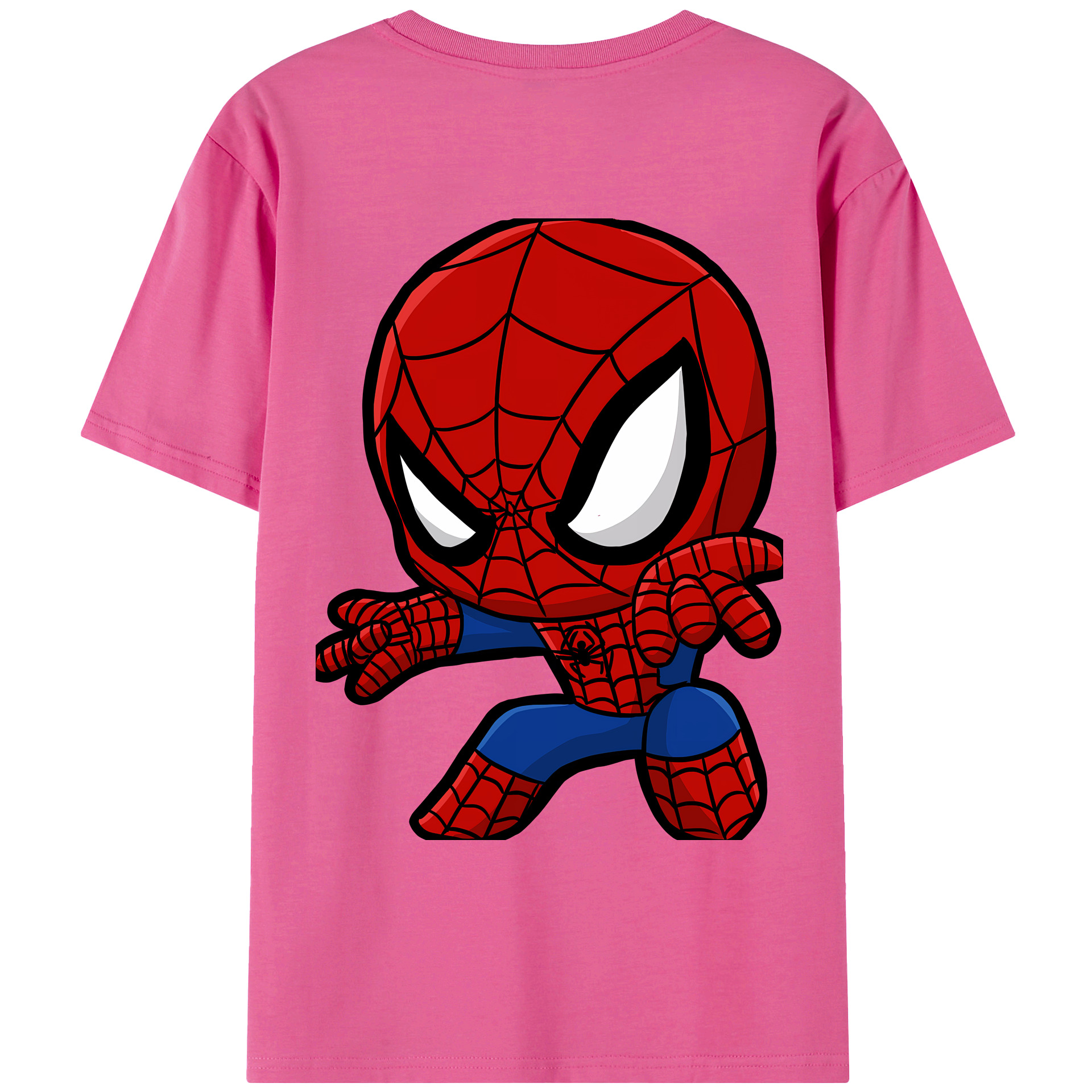 Spider Man スパイダーマン レディース半袖Tシャツ(バックプリント)