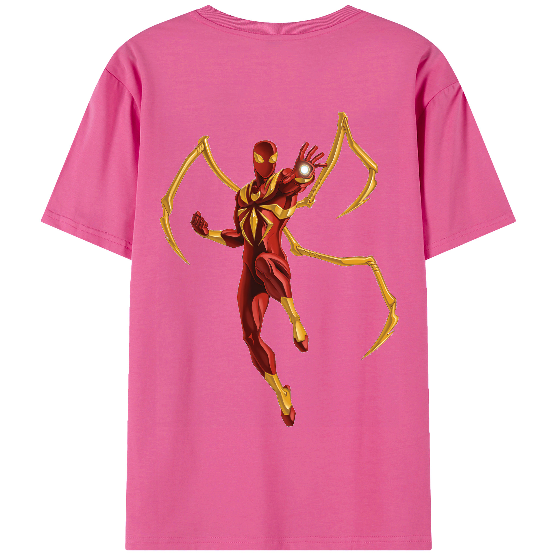 Spider Man スパイダーマン レディース半袖Tシャツ(バックプリント)