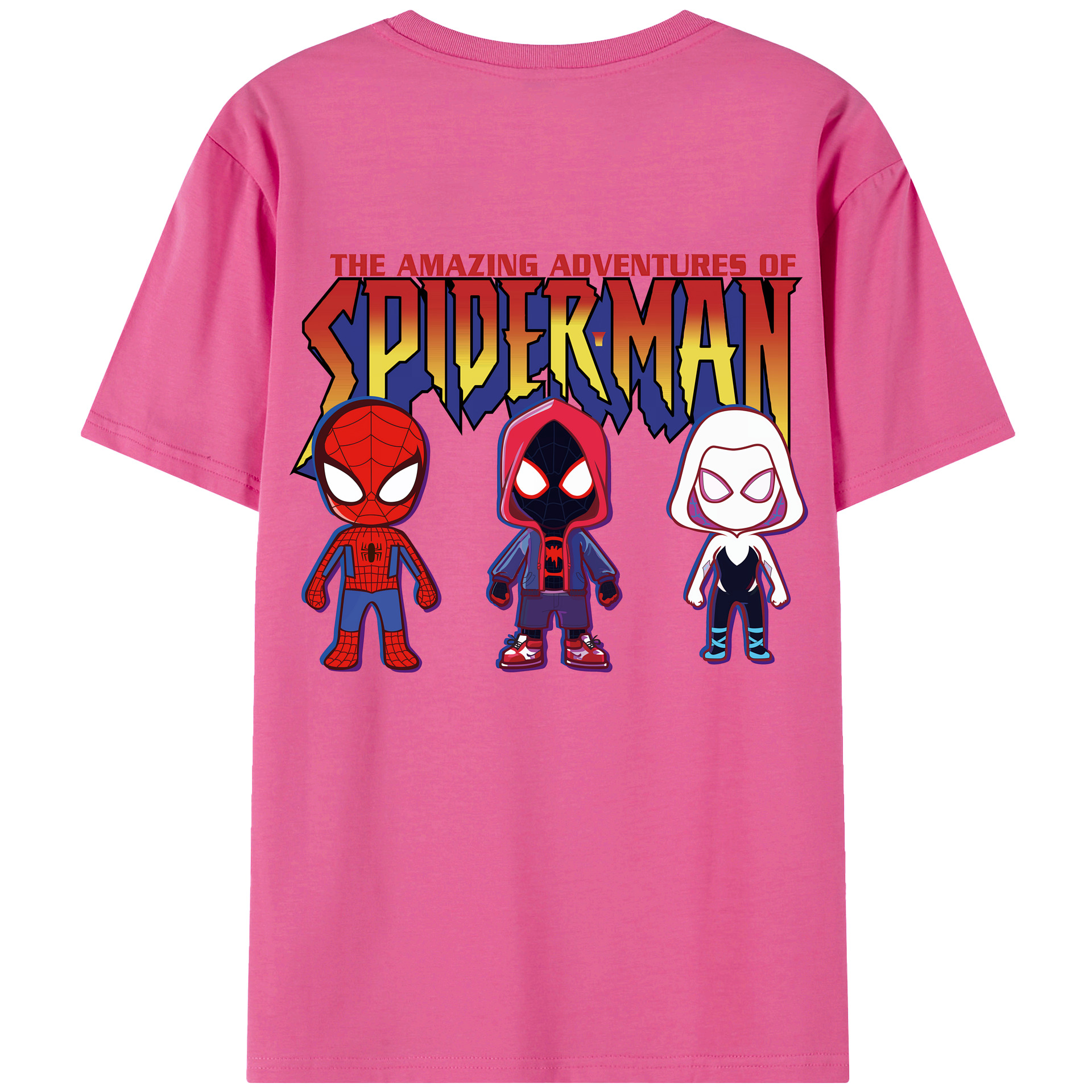 （画像用） Spider Man スパイダーマン レディース半袖Tシャツ(バックプリント)