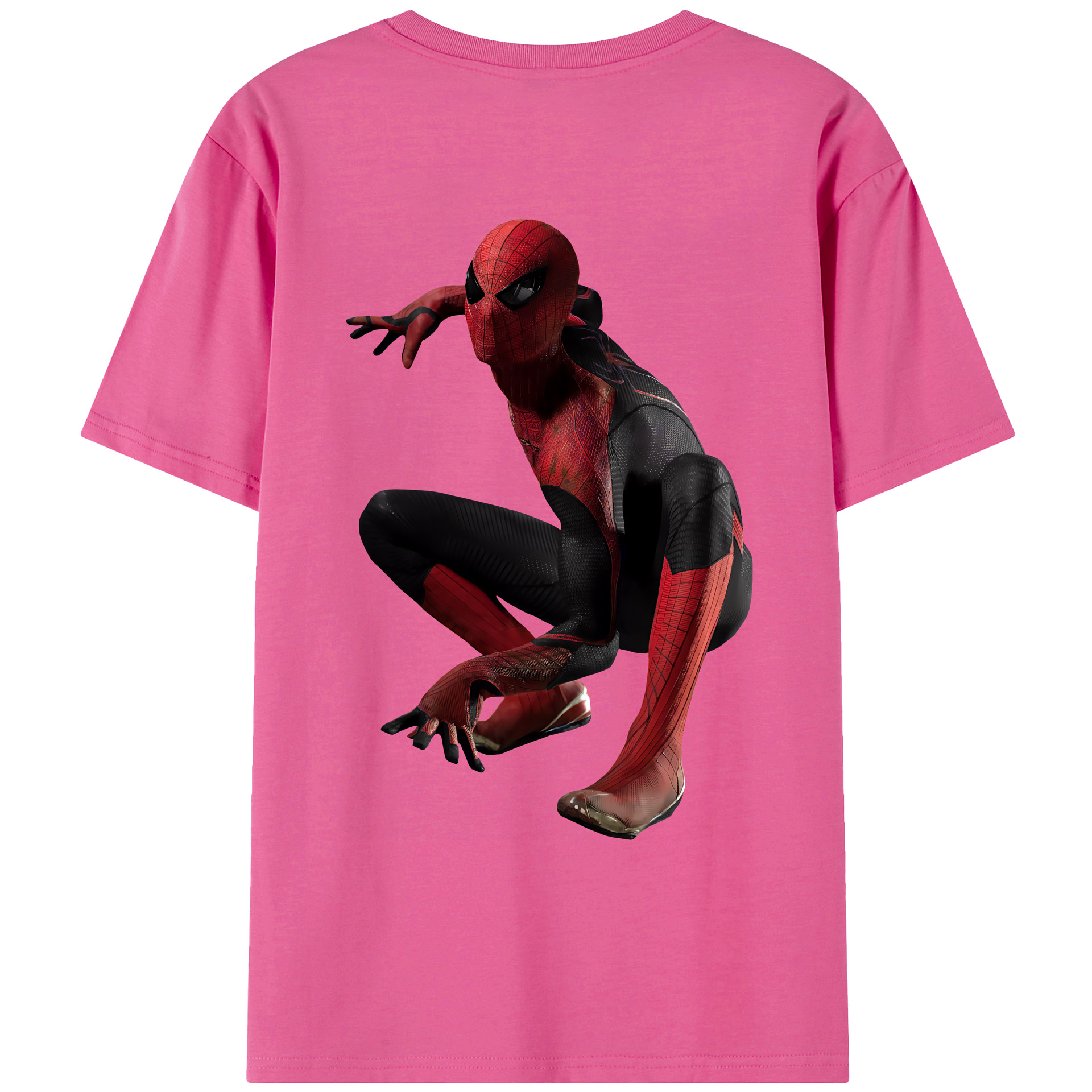 Spider Man スパイダーマン レディース半袖Tシャツ(バックプリント)