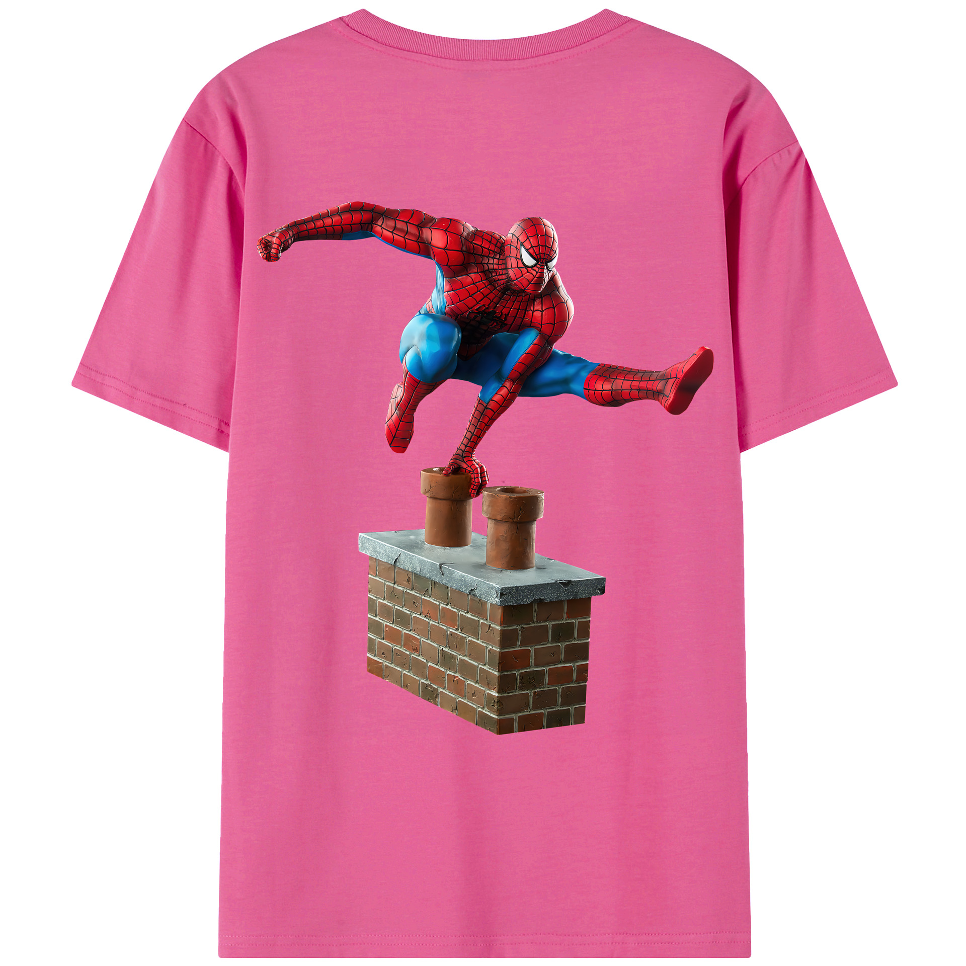 （画像用） Spider Man スパイダーマン レディース半袖Tシャツ(バックプリント)