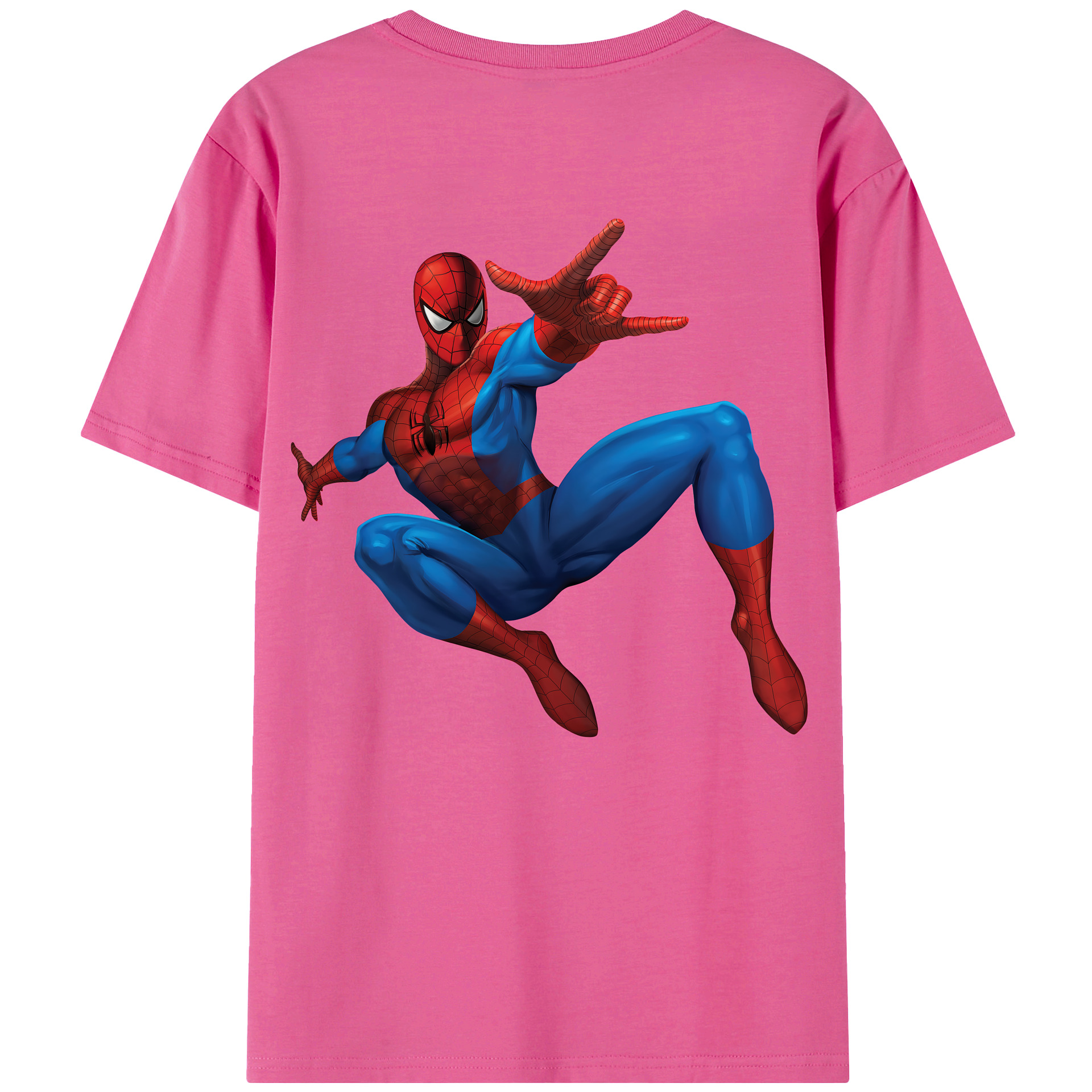 （画像用） Spider Man スパイダーマン レディース半袖Tシャツ(バックプリント)
