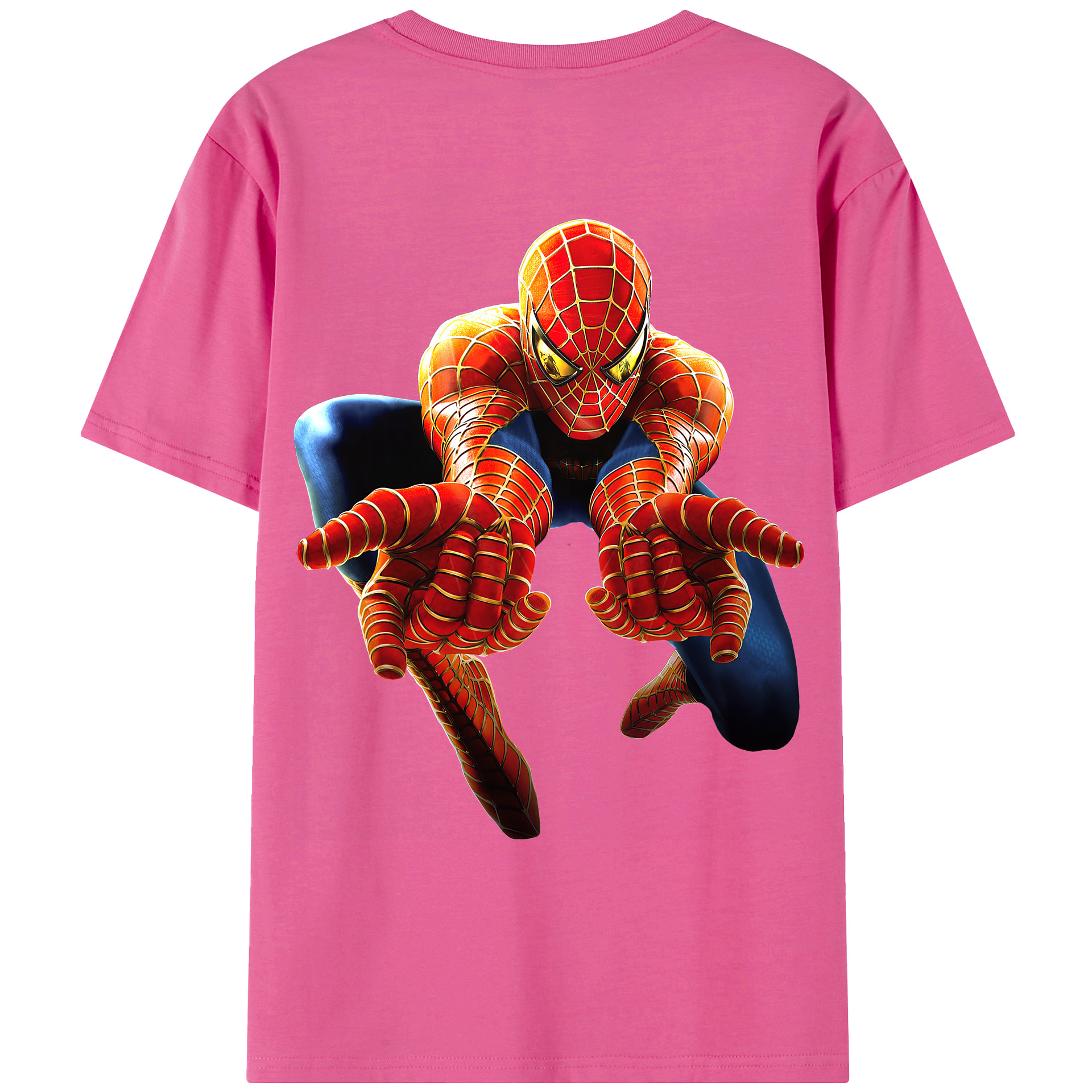 （画像用） Spider Man スパイダーマン レディース半袖Tシャツ(バックプリント)
