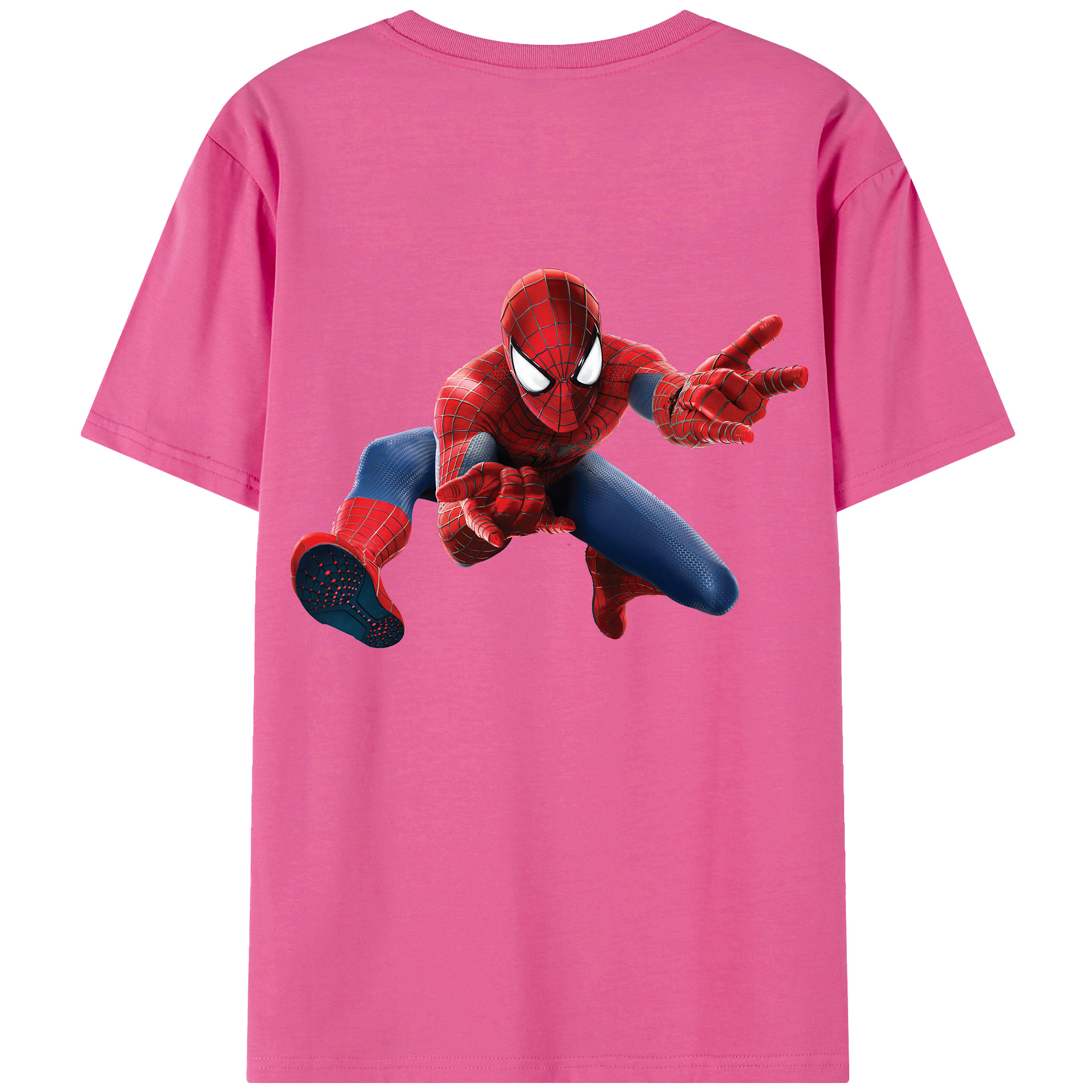 （画像用） Spider Man スパイダーマン レディース半袖Tシャツ(バックプリント)