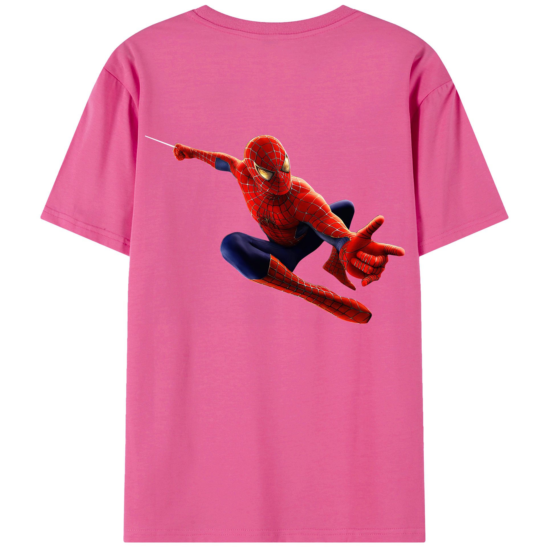 （画像用） Spider Man スパイダーマン レディース半袖Tシャツ(バックプリント)
