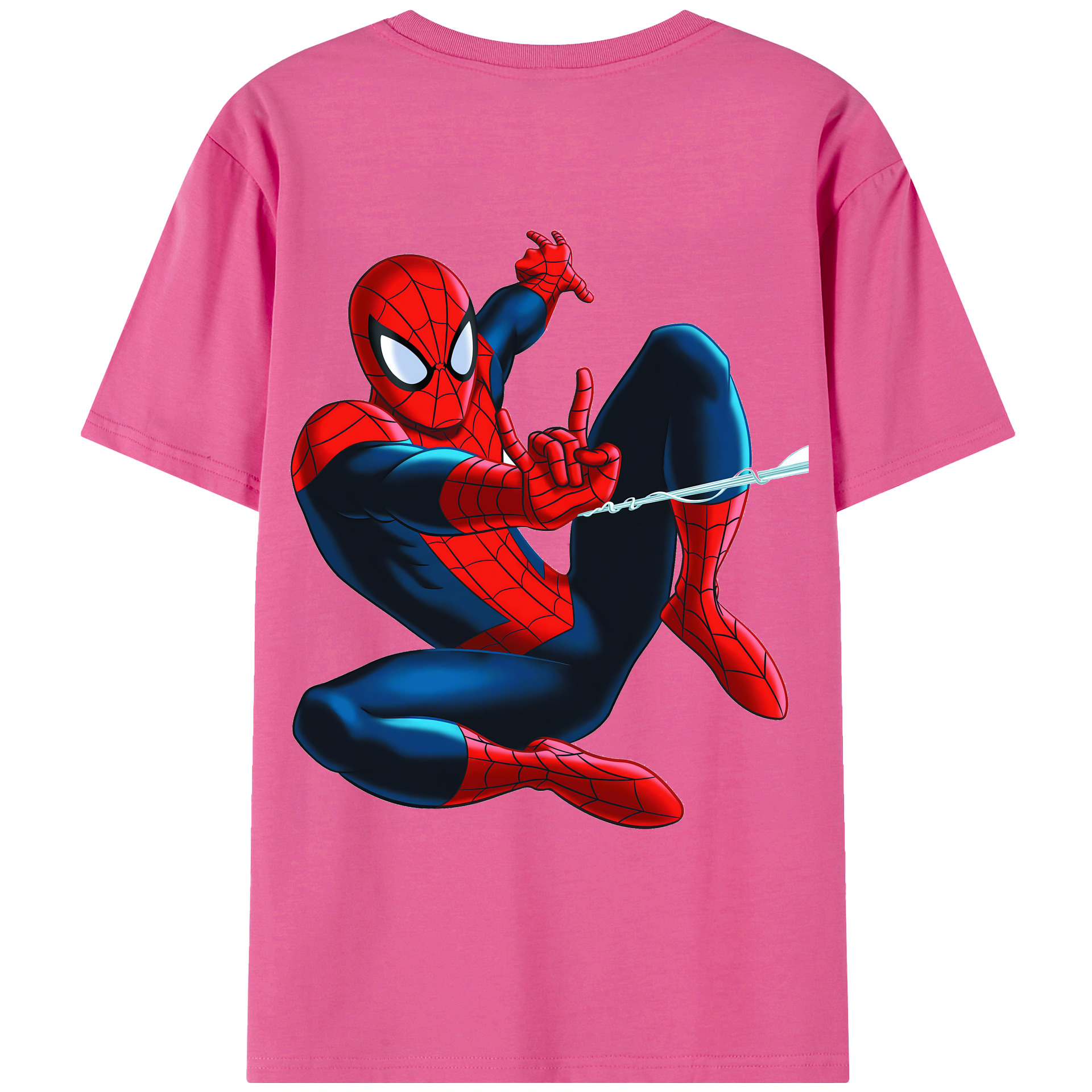（画像用） Spider Man スパイダーマン レディース半袖Tシャツ(バックプリント)