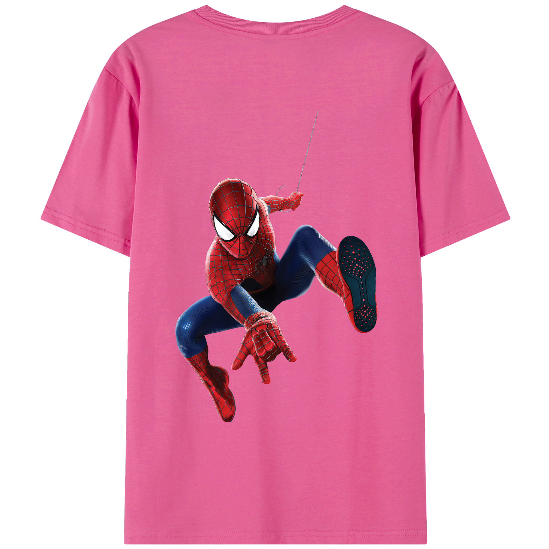 （画像用） Spider Man スパイダーマン レディース半袖Tシャツ(バックプリント)