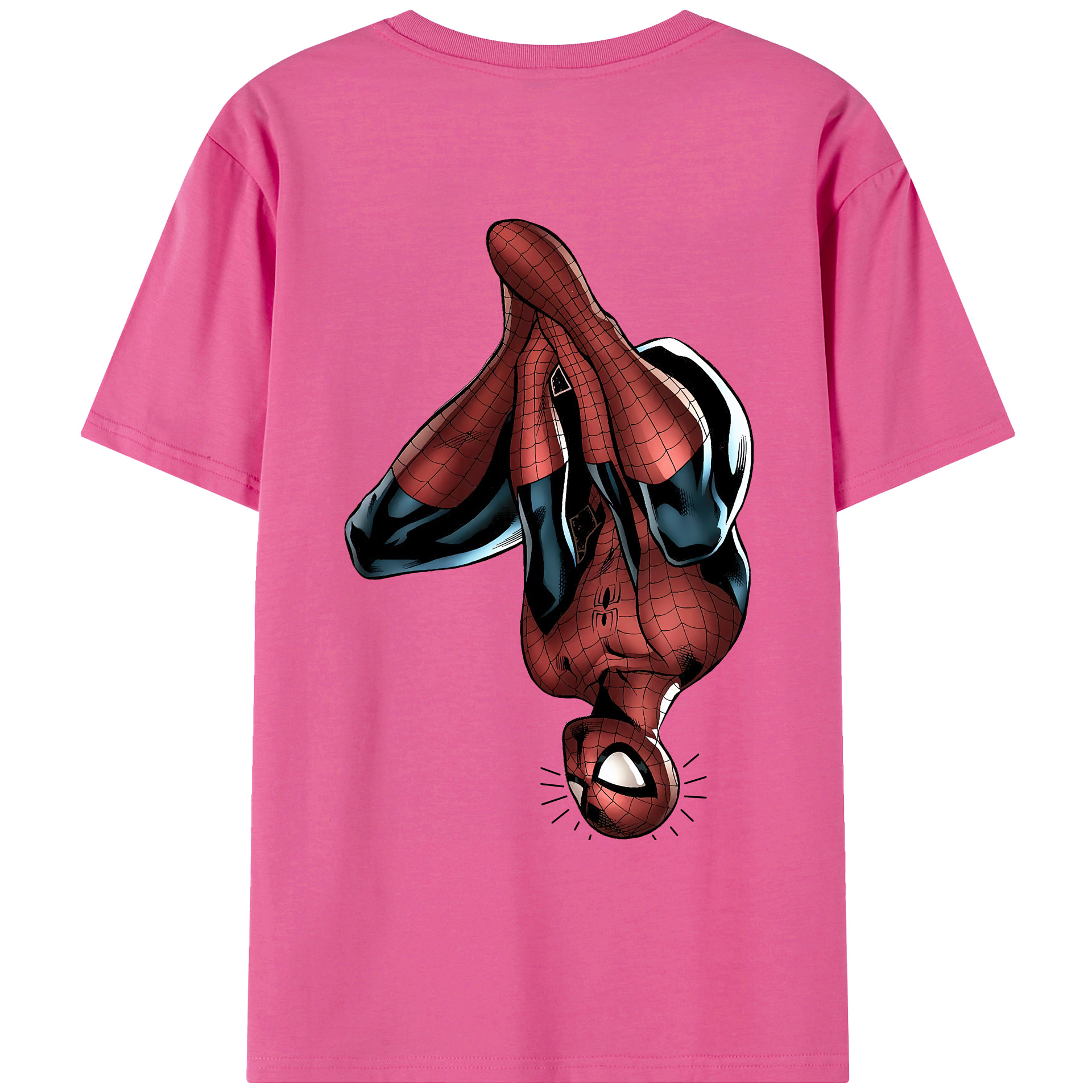 （画像用） Spider Man スパイダーマン レディース半袖Tシャツ(バックプリント)