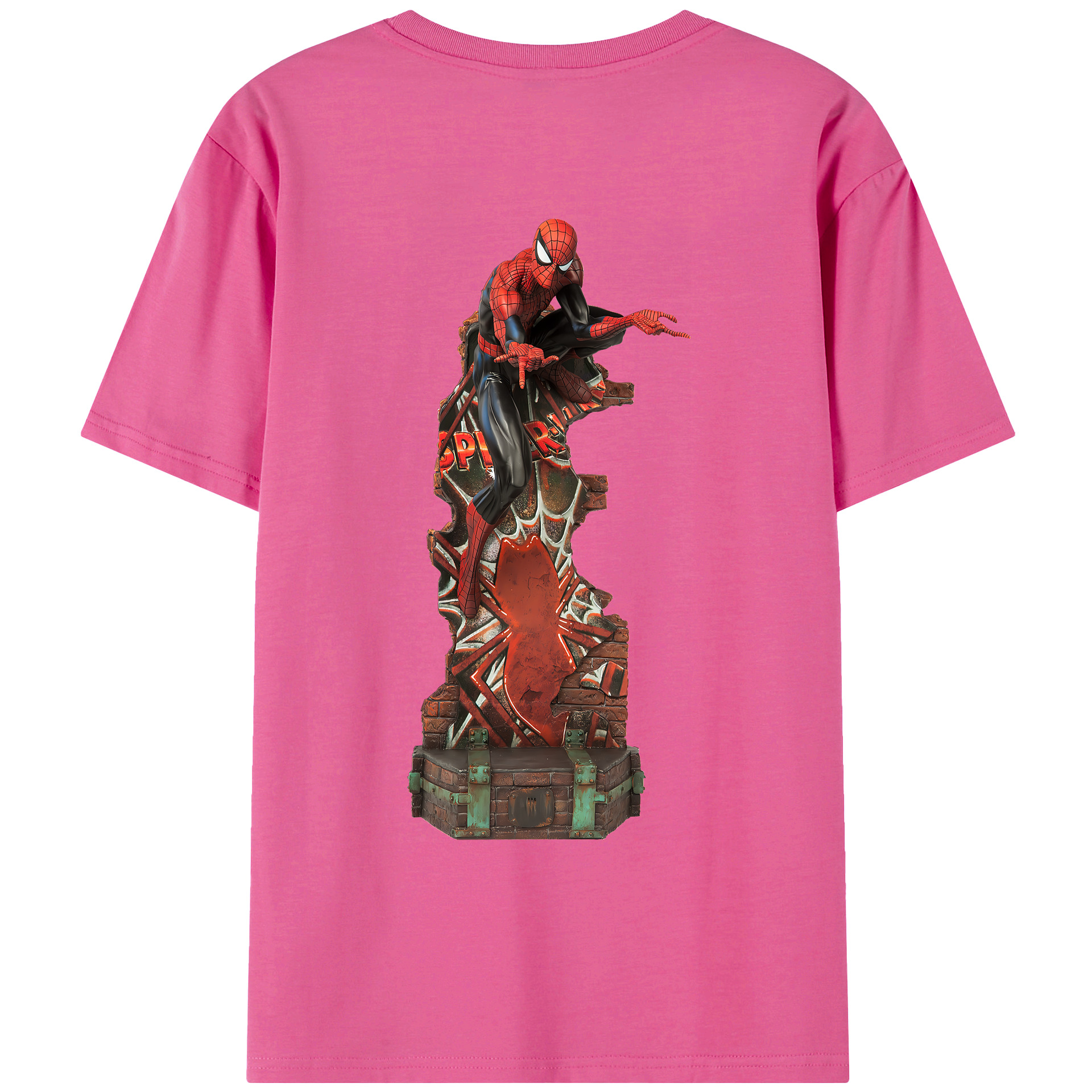（画像用） Spider Man スパイダーマン レディース半袖Tシャツ(バックプリント)