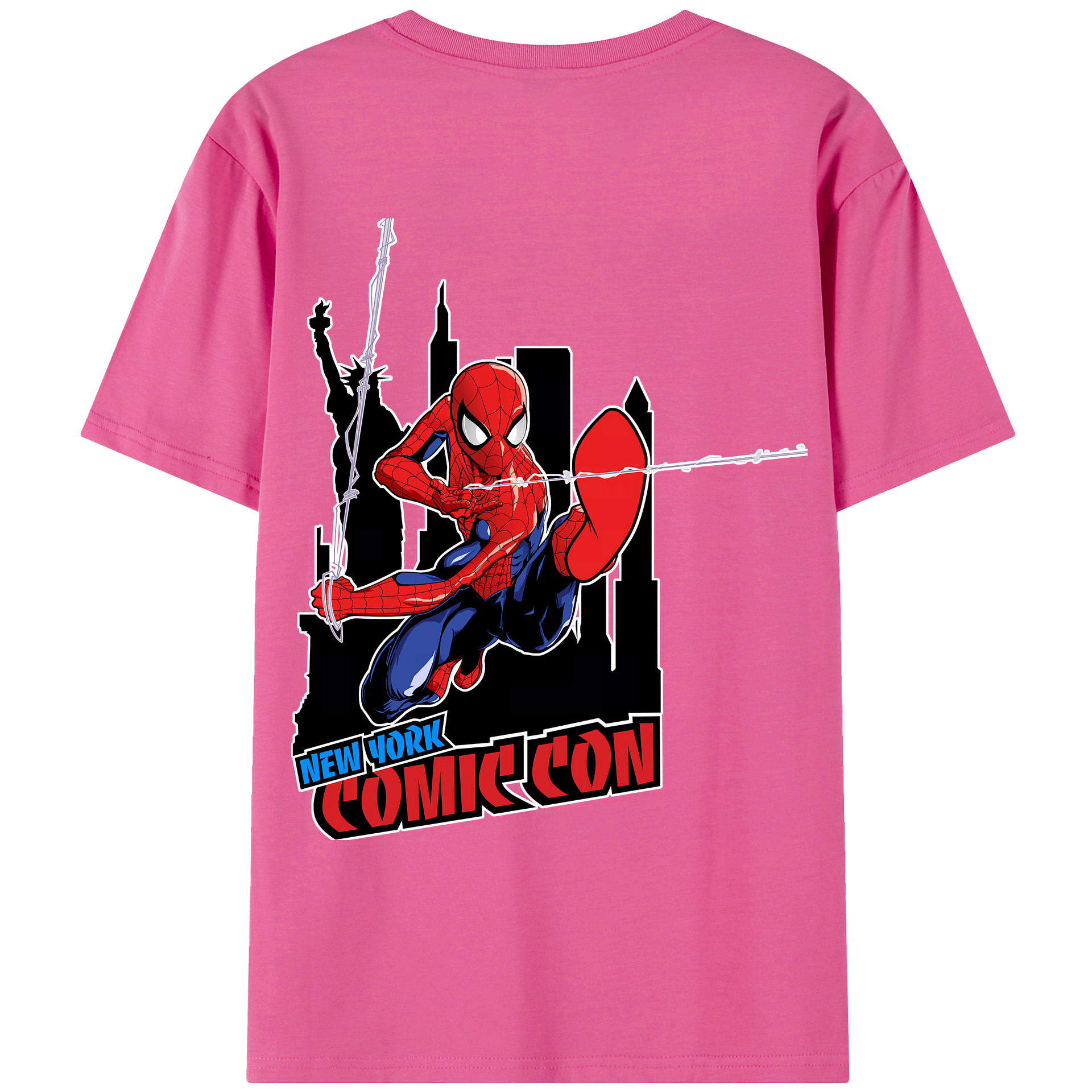 （画像用） Spider Man スパイダーマン レディース半袖Tシャツ(バックプリント)