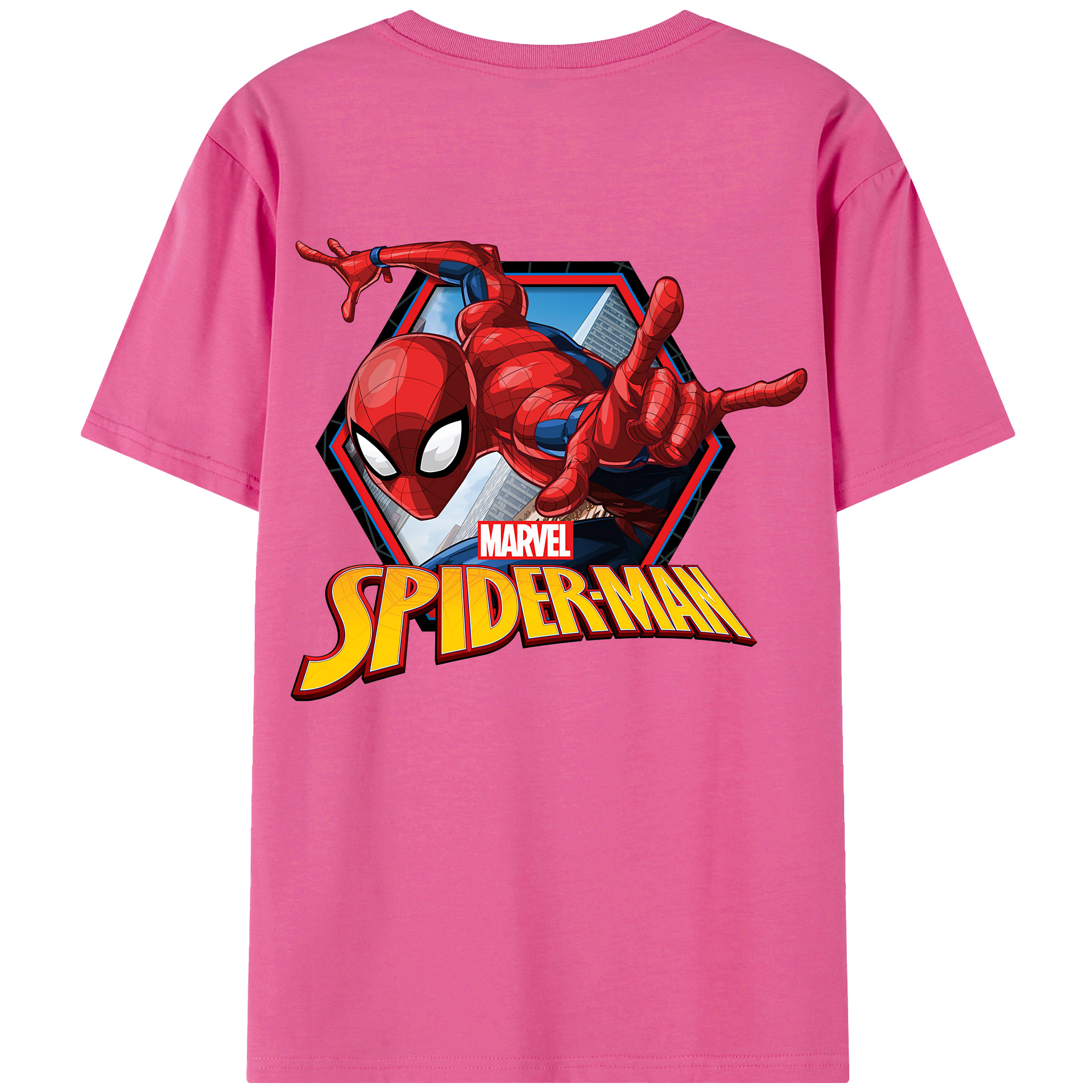 （画像用） Spider Man スパイダーマン レディース半袖Tシャツ(バックプリント)