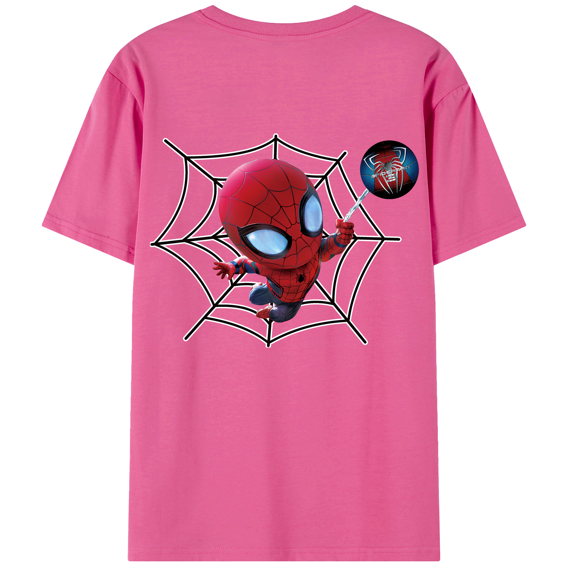 （画像用） Spider Man スパイダーマン レディース半袖Tシャツ(バックプリント)