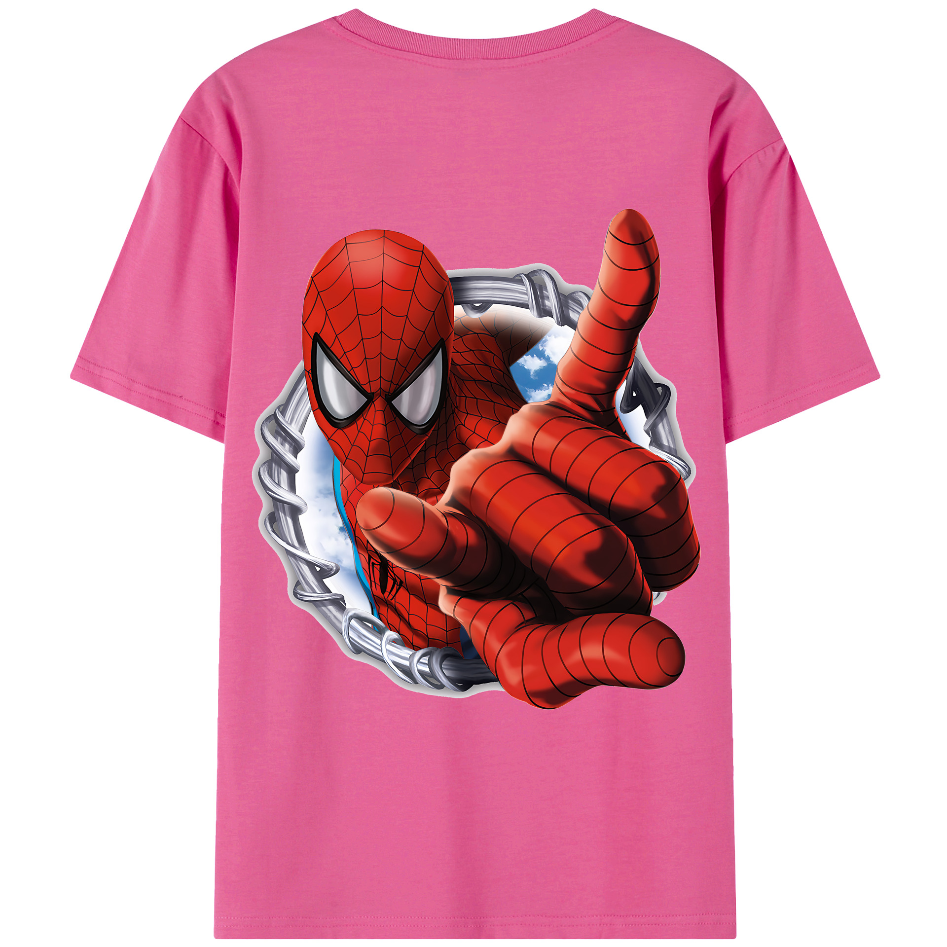 （画像用） Spider Man スパイダーマン レディース半袖Tシャツ(バックプリント)