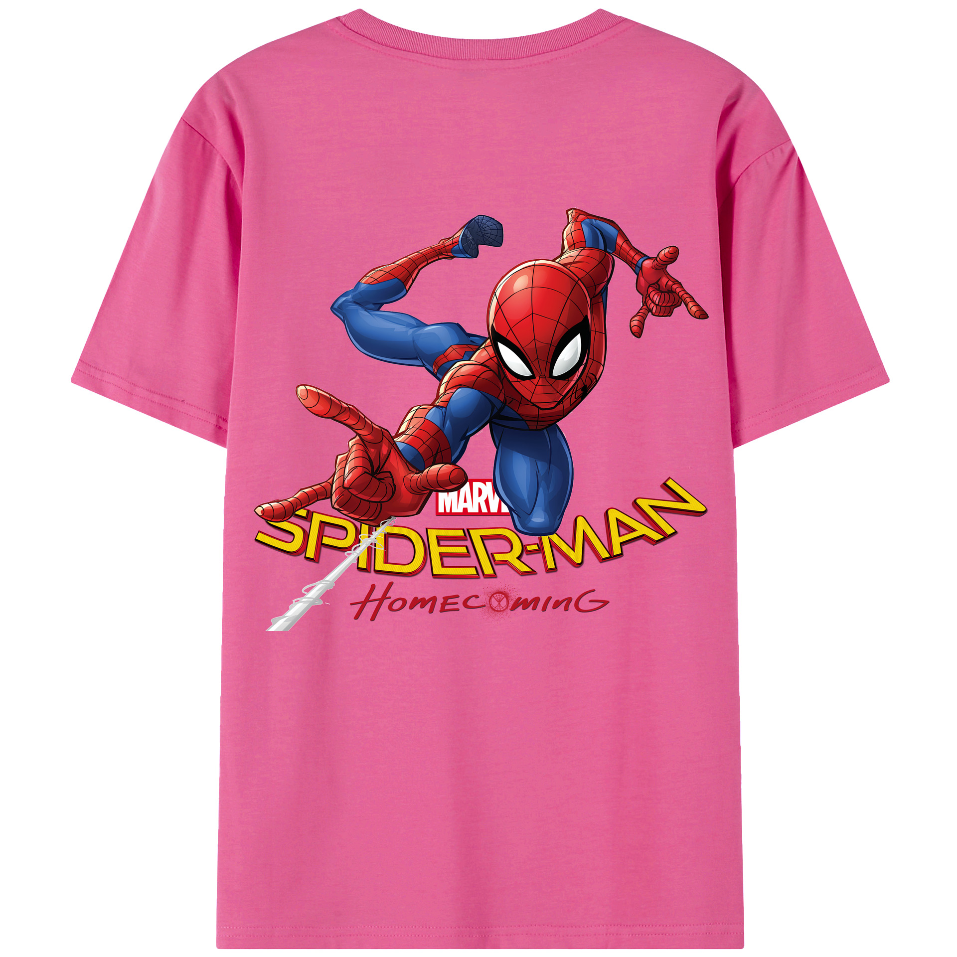 （画像用） Spider Man スパイダーマン レディース半袖Tシャツ(バックプリント)