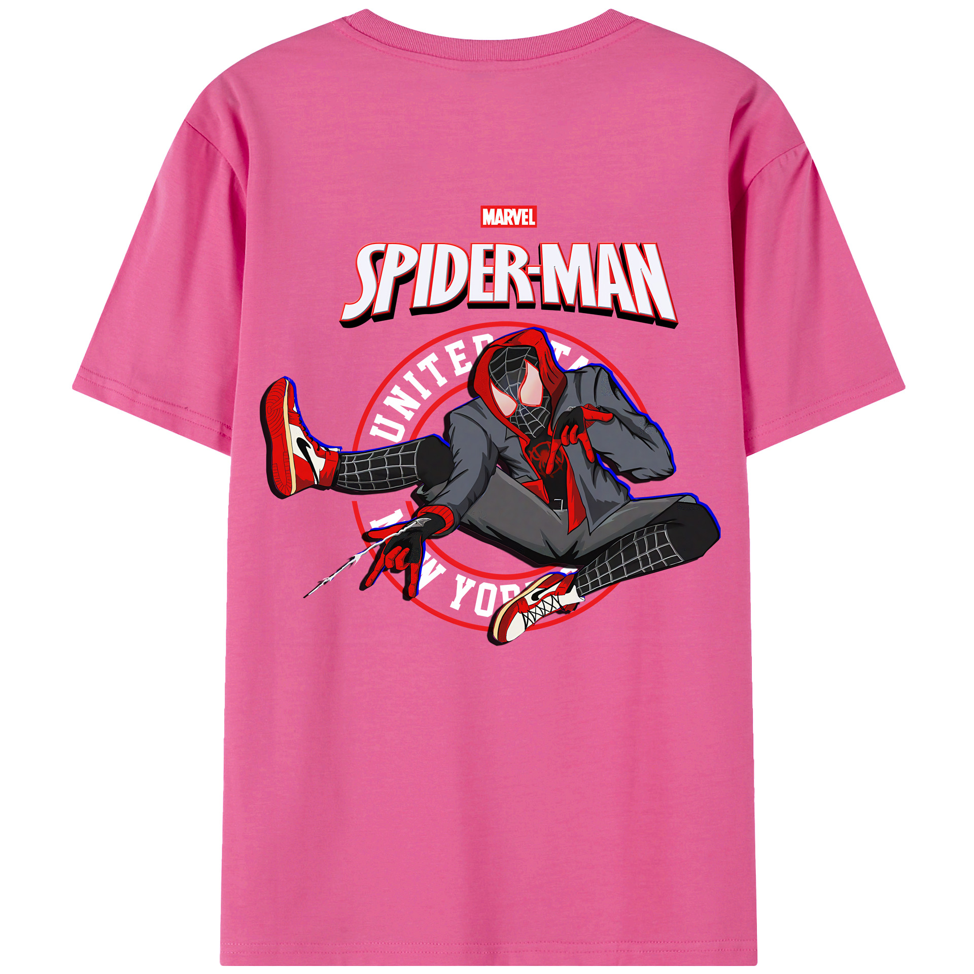 （画像用） Spider Man スパイダーマン レディース半袖Tシャツ(バックプリント)