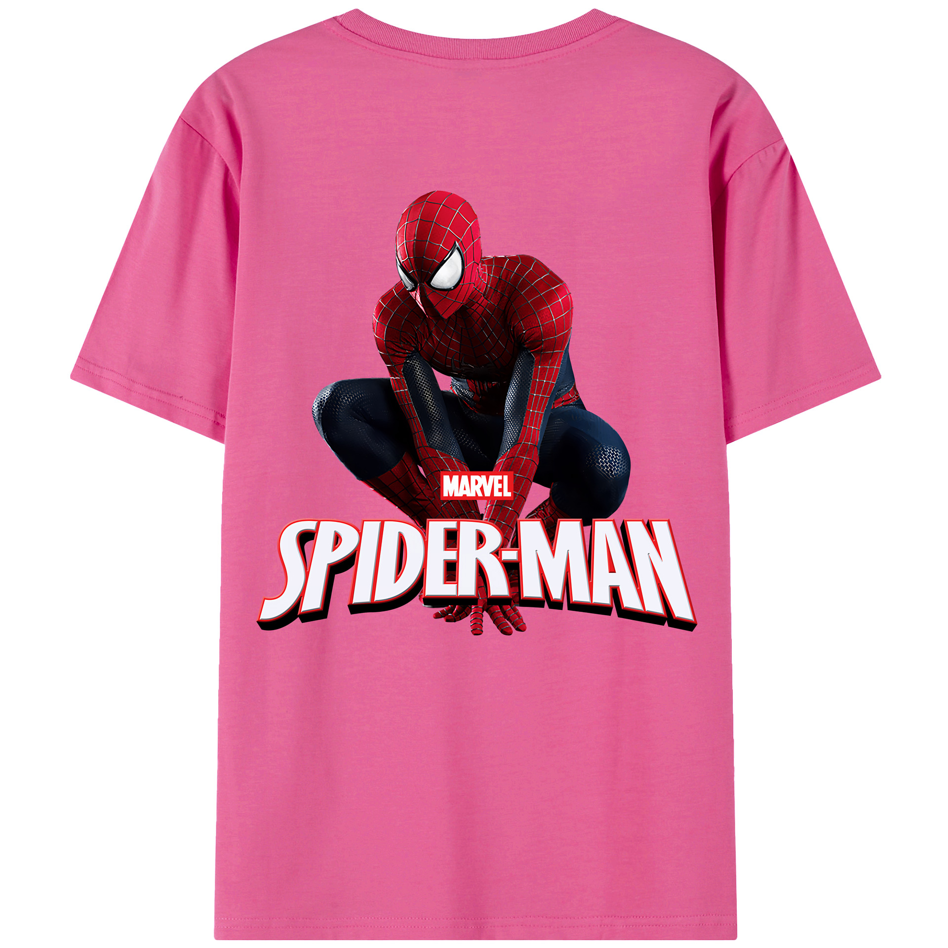 （画像用） Spider Man スパイダーマン レディース半袖Tシャツ(バックプリント)
