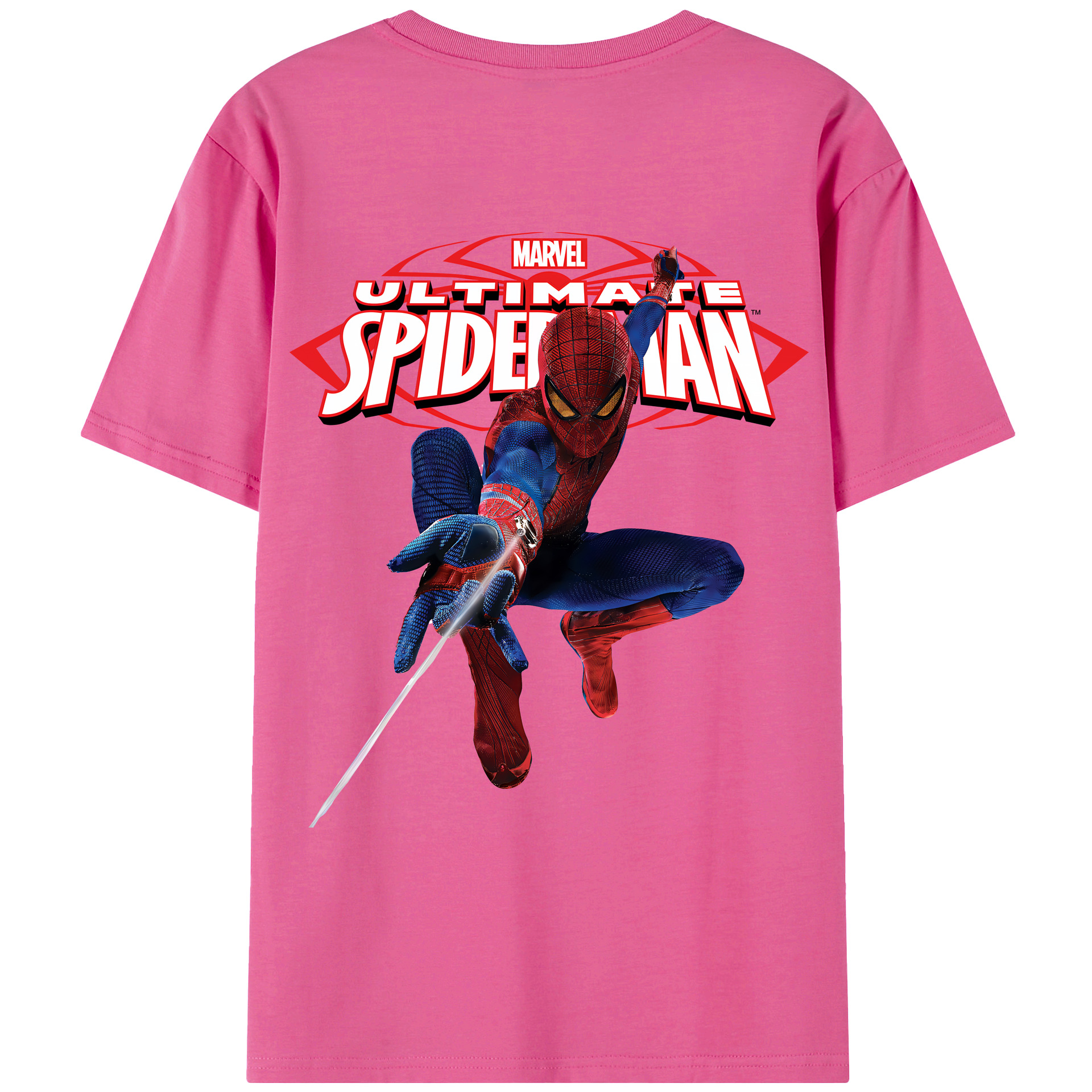（画像用） Spider Man スパイダーマン レディース半袖Tシャツ(バックプリント)