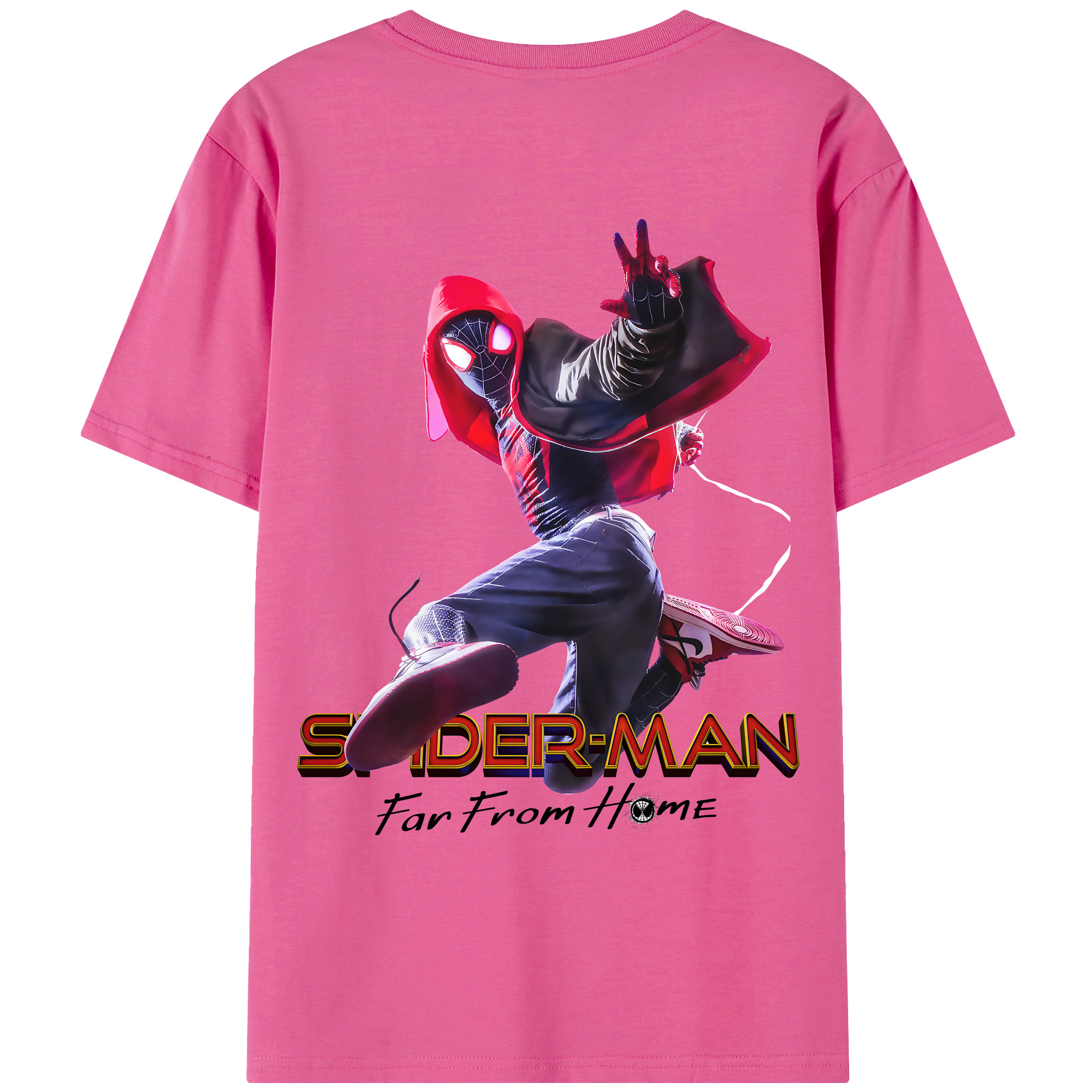（画像用） Spider Man スパイダーマン レディース半袖Tシャツ(バックプリント)