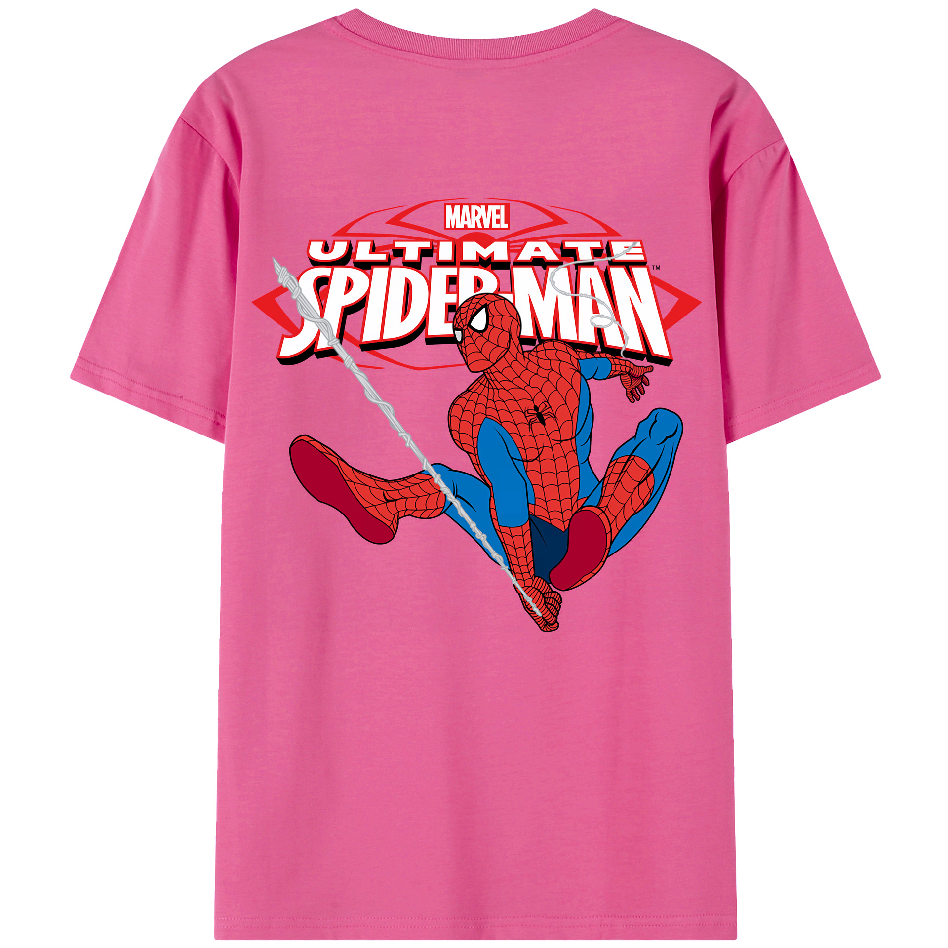 （画像用） Spider Man スパイダーマン レディース半袖Tシャツ(バックプリント)